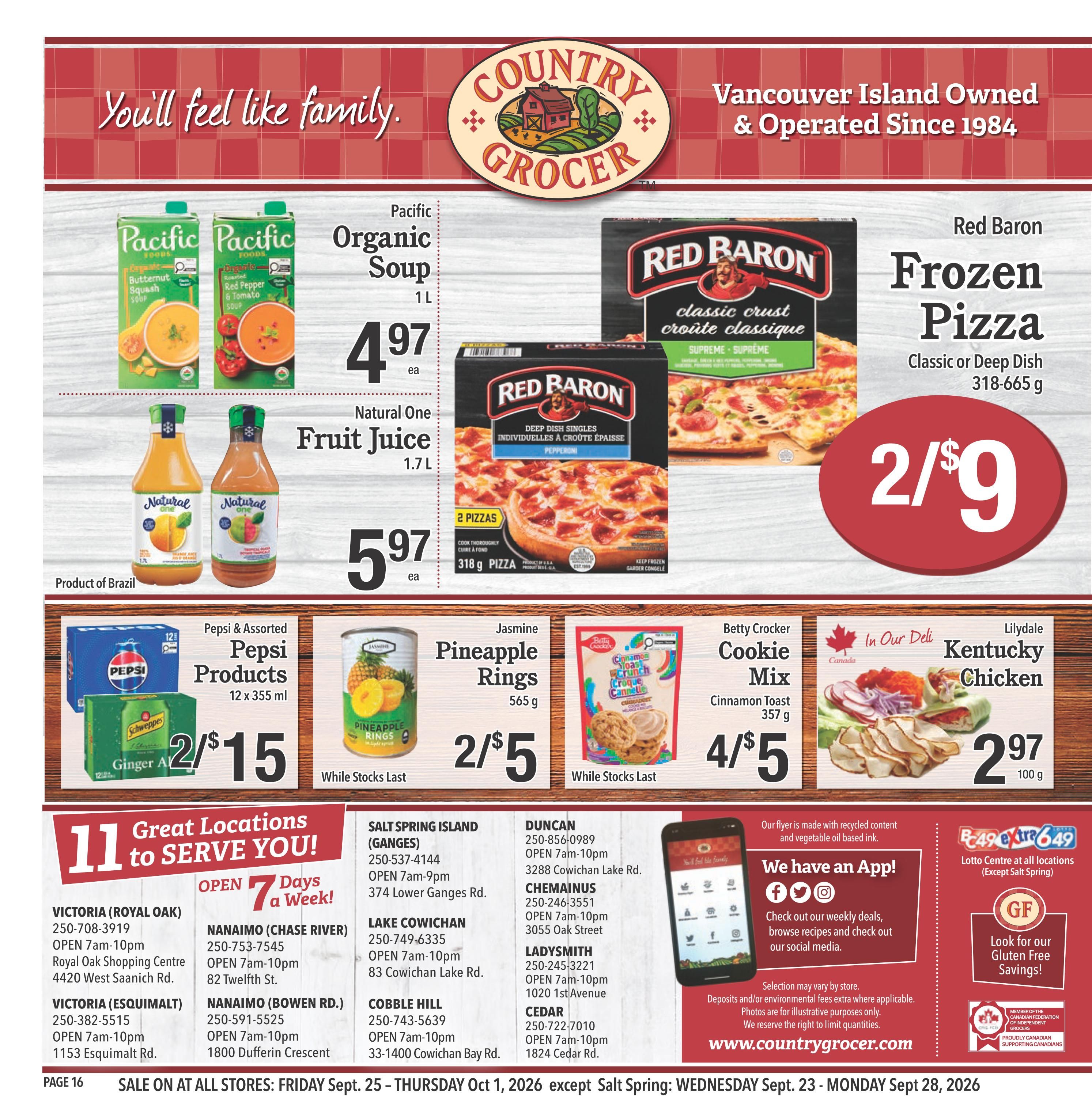Country Grocer Flyer September 25 to October 1