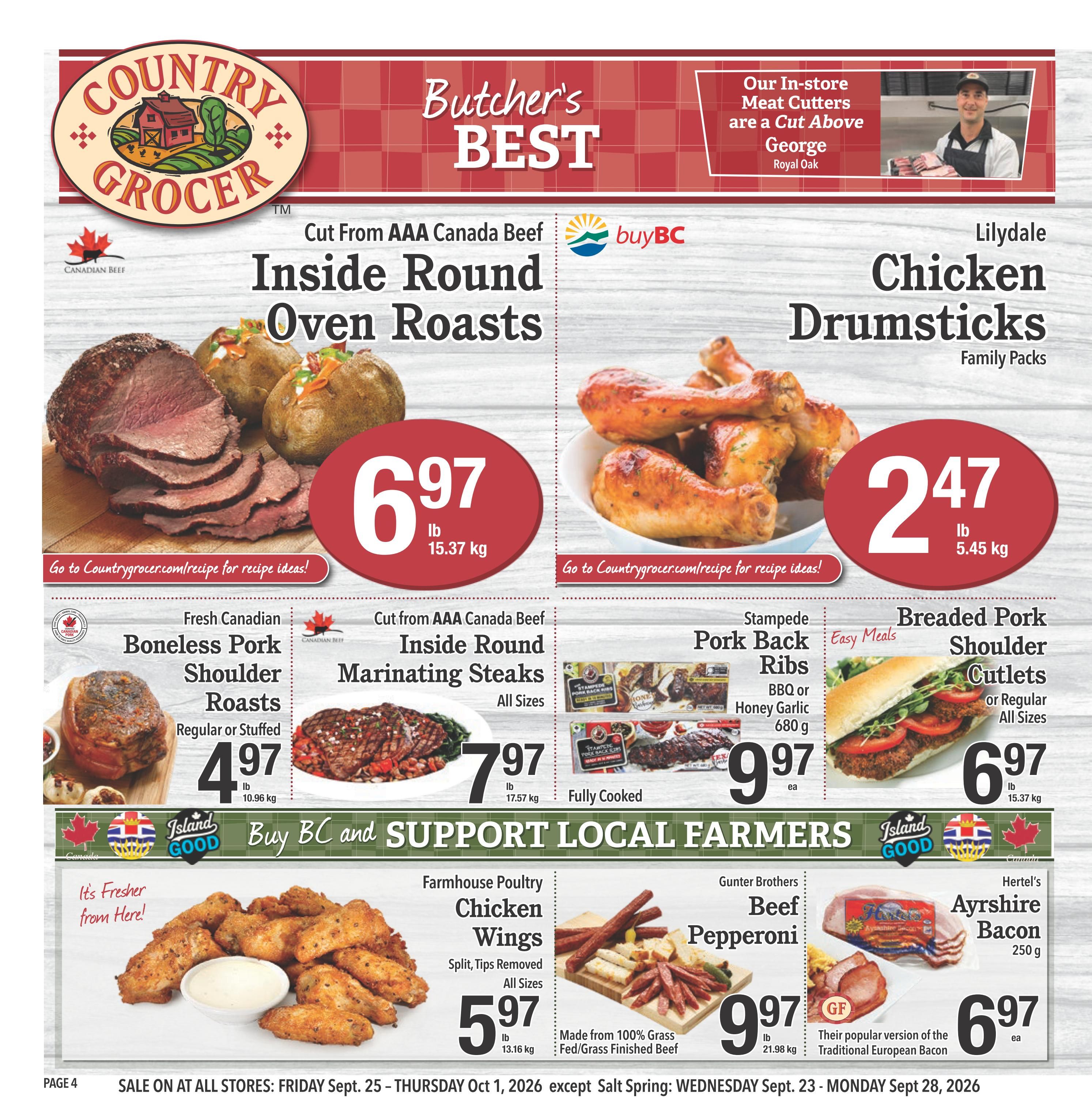 Country Grocer Flyer September 25 to October 1