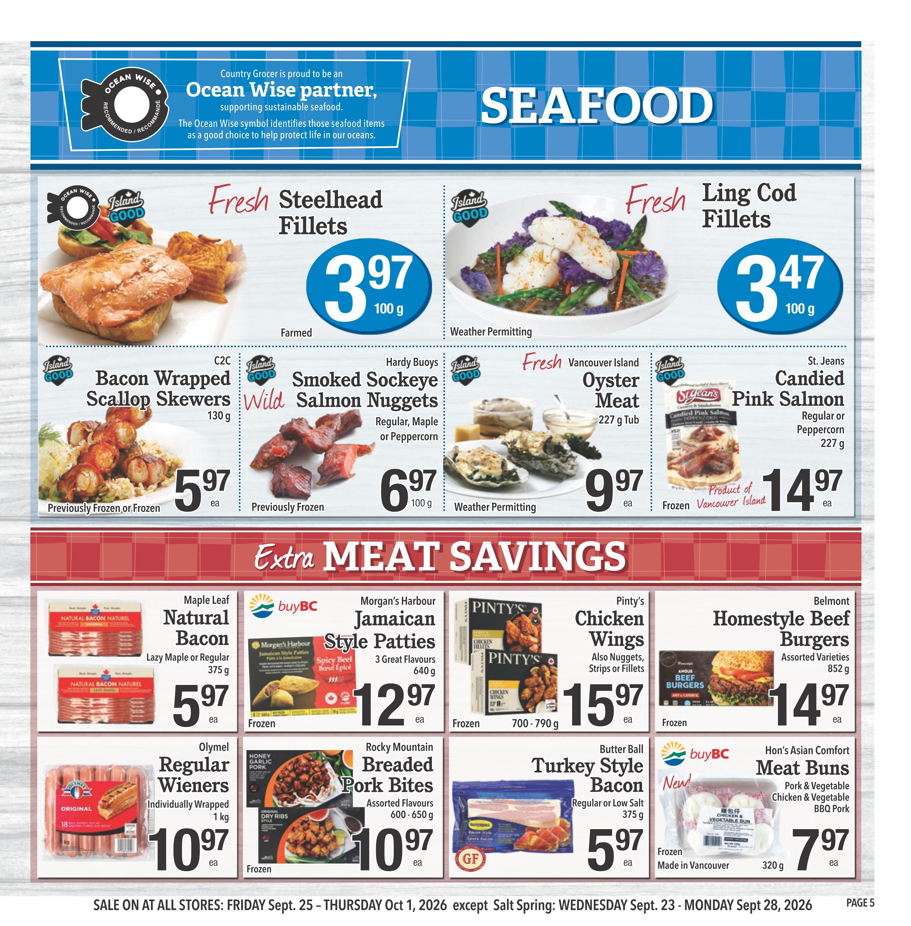 Country Grocer Flyer September 25 to October 1