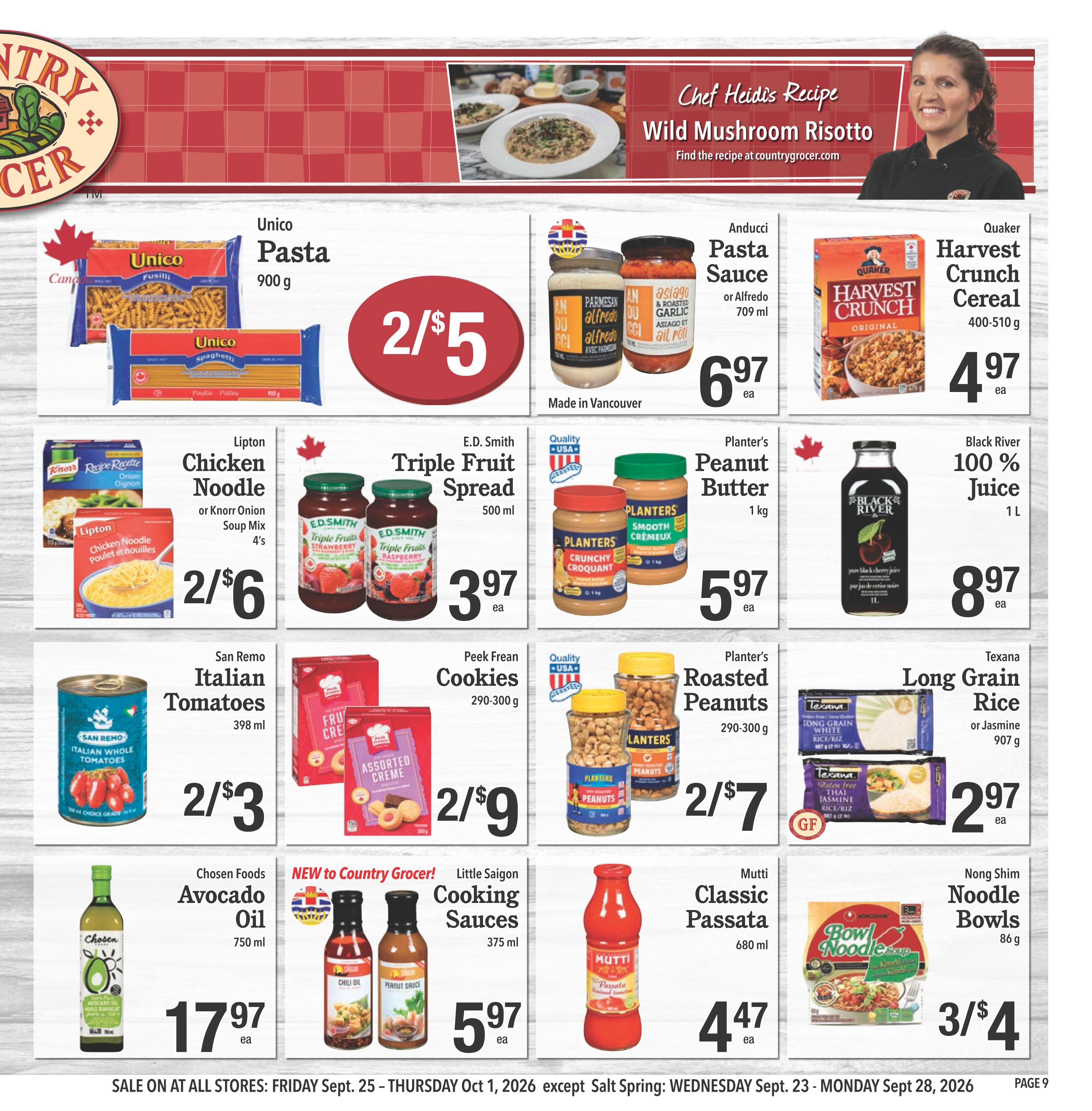 Country Grocer Flyer September 25 to October 1
