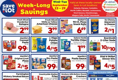 Save a Lot Food Stores (North Tonawanda, NY) Weekly Ad September 23 - 29, 2026