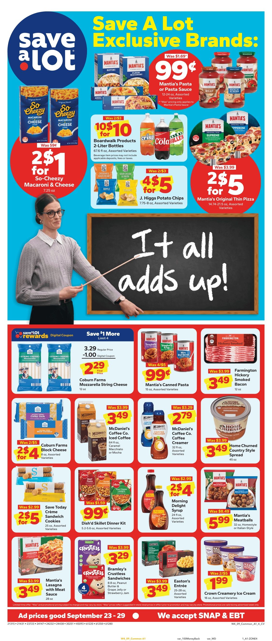 Save a Lot Food Stores (Springfield Area, MA) Weekly Ad September 23 - 29, 2026