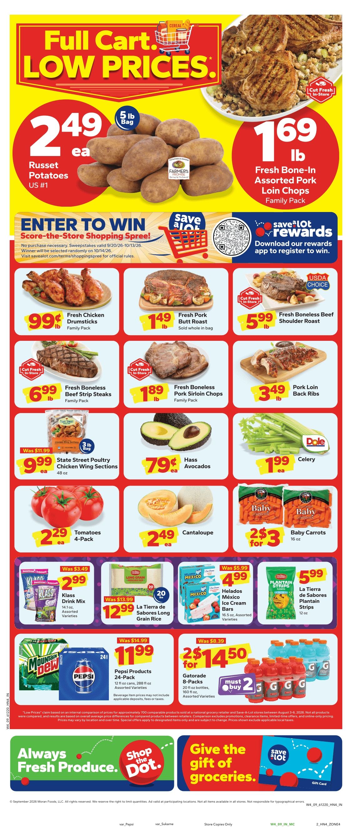 Save a Lot Food Stores (Springfield Area, MA) Weekly Ad September 23 - 29, 2026