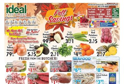Ideal Food Basket (4075 South Goldenrod Road, Orlando, FL) Weekly Ad September 23 - 29, 2026
