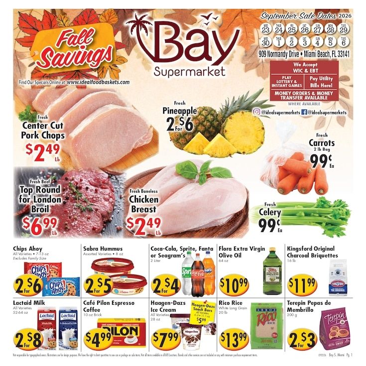 Ideal Food Basket (909 Normandy Drive, Miami Beach, FL) Weekly Ad September 30 - October 6, 2026