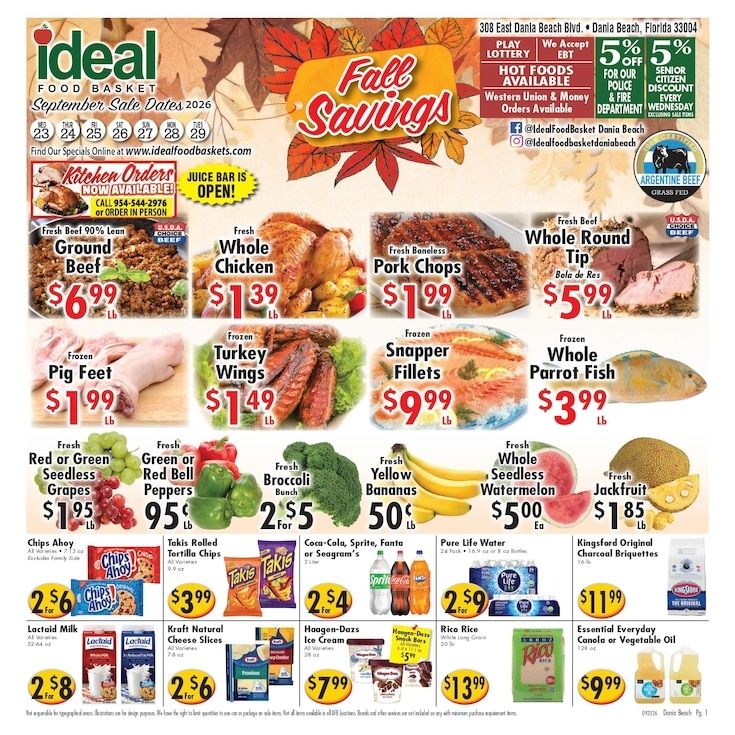 Ideal Food Basket (Dania Beach, FL) Weekly Ad September 23 - 29, 2026