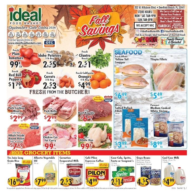 Ideal Food Basket (Deerfield Beach, FL) Weekly Ad September 23 - 29, 2026