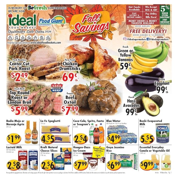 Ideal Food Basket (Miami, FL) Weekly Ad September 23 - 29, 2026