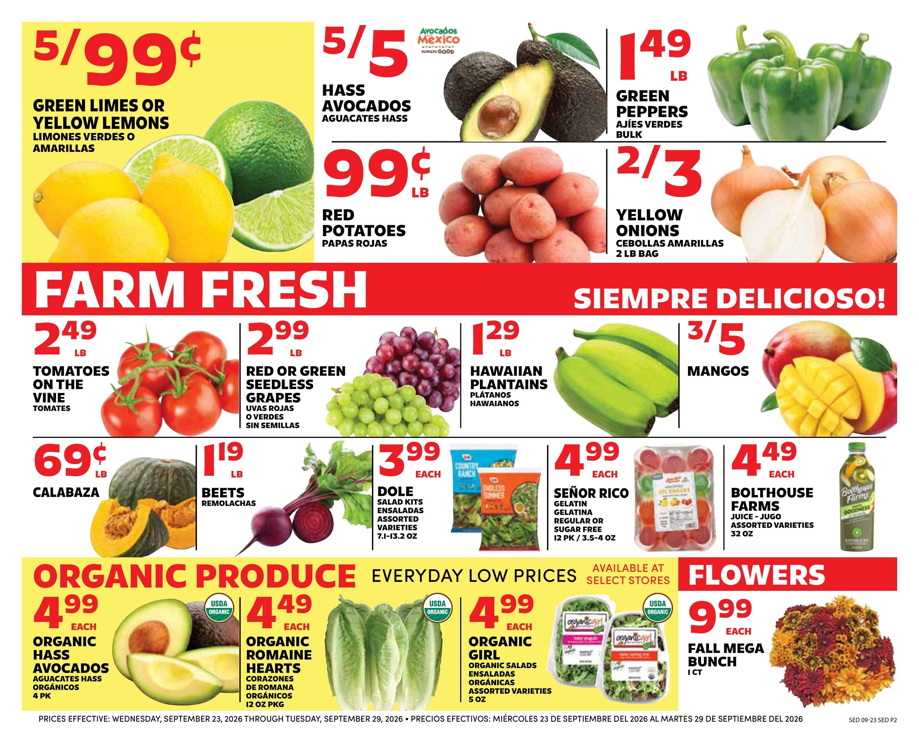 Sedano's Weekly Ad September 23 - 29, 2026