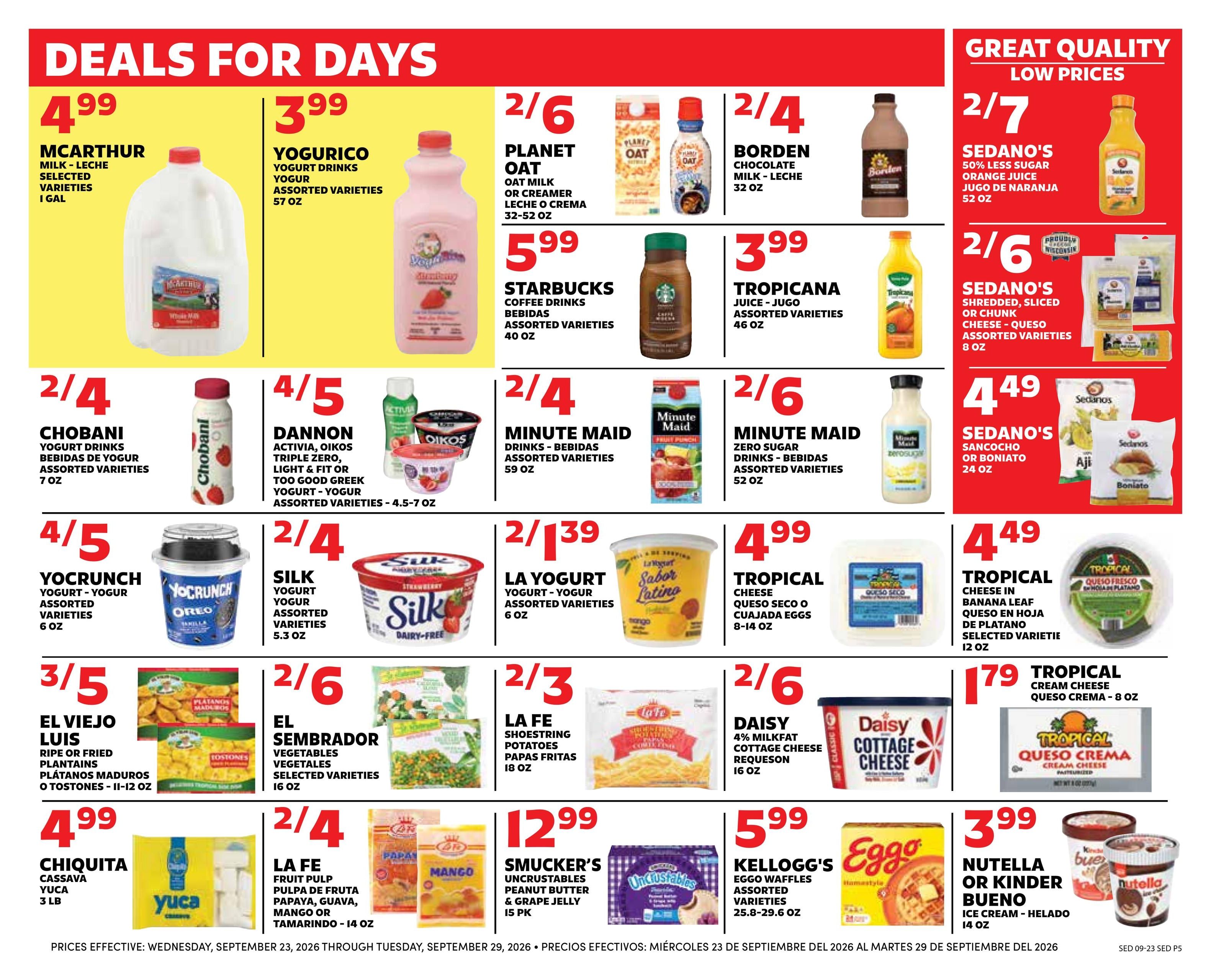 Sedano's Weekly Ad September 23 - 29, 2026