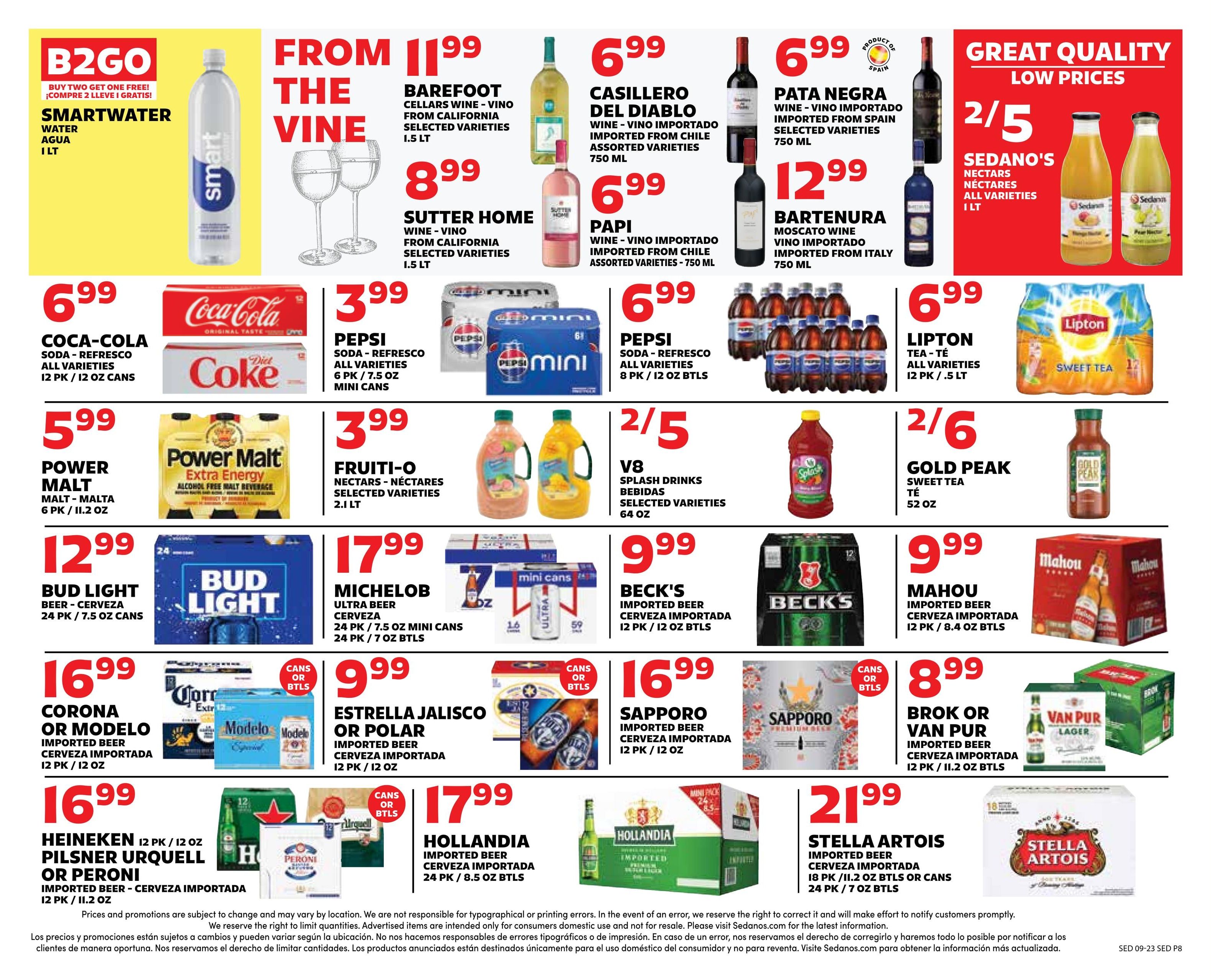 Sedano's Weekly Ad September 23 - 29, 2026
