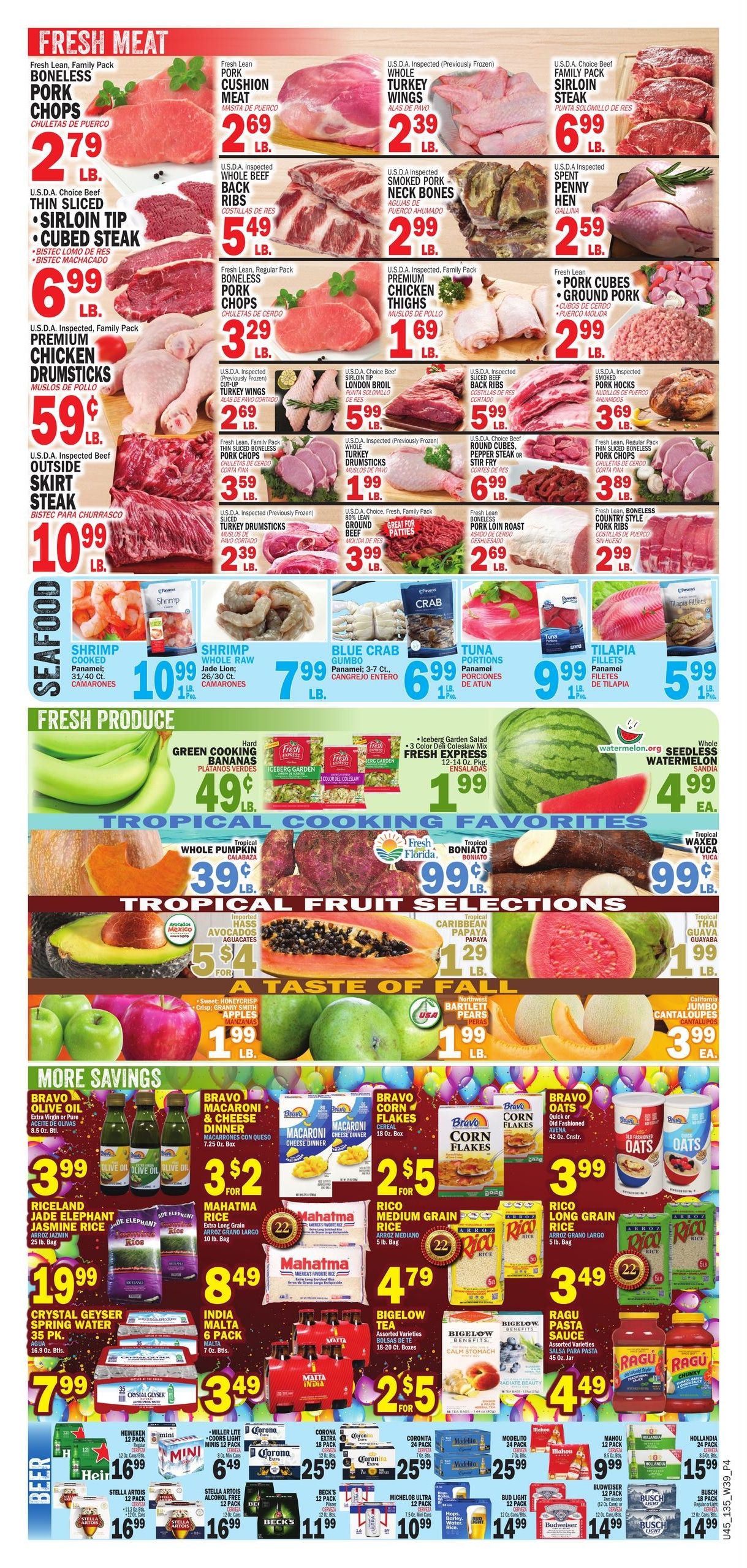 Bravo Supermarket (Bay Pines Area, FL) Bravo Florida Weekly Weekly Ad September 24 - 30, 2026