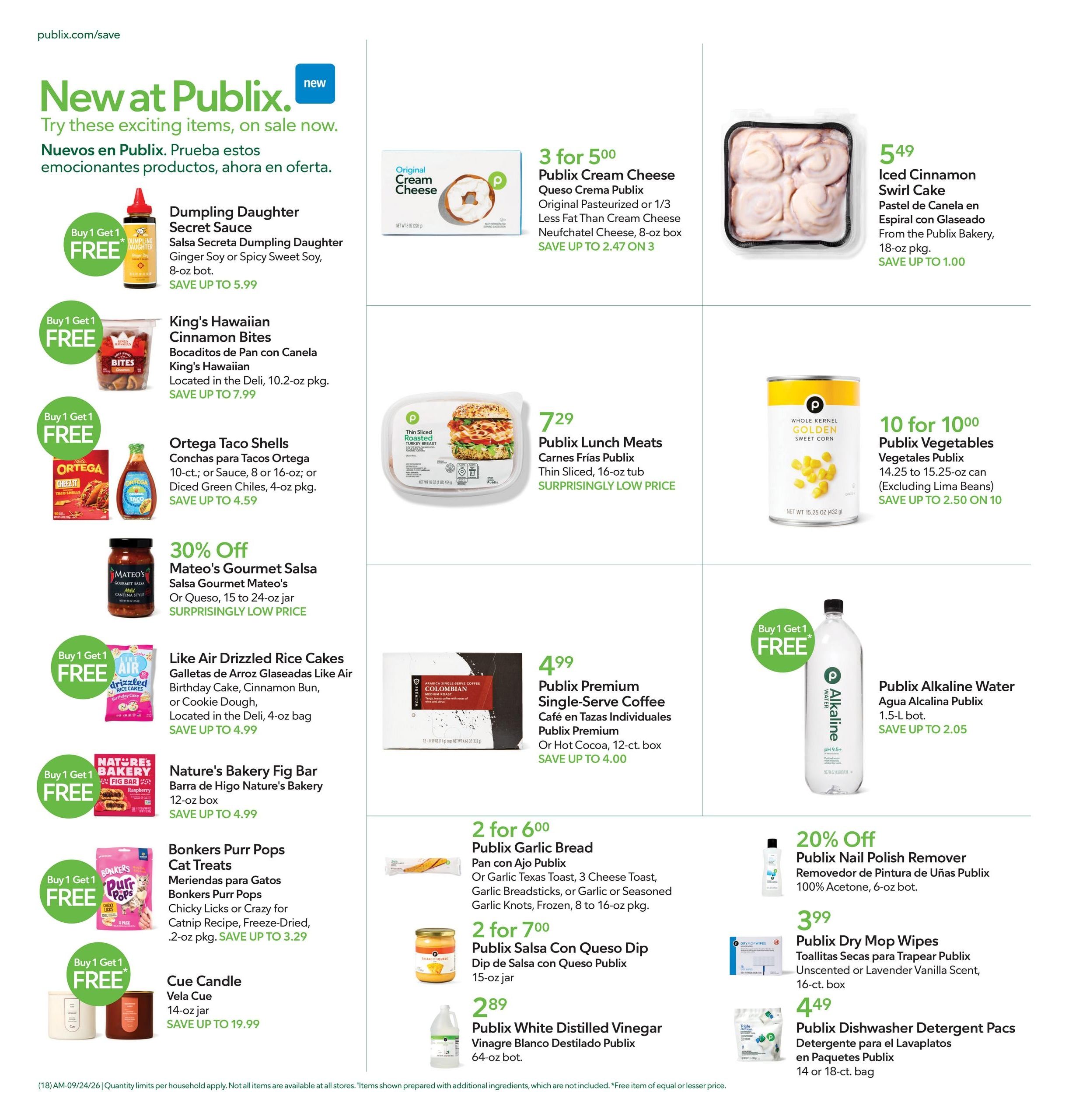 Publix (Aragon Area, GA) Anuncio Semanal Español Weekly Ad September 23 - 29, 2026