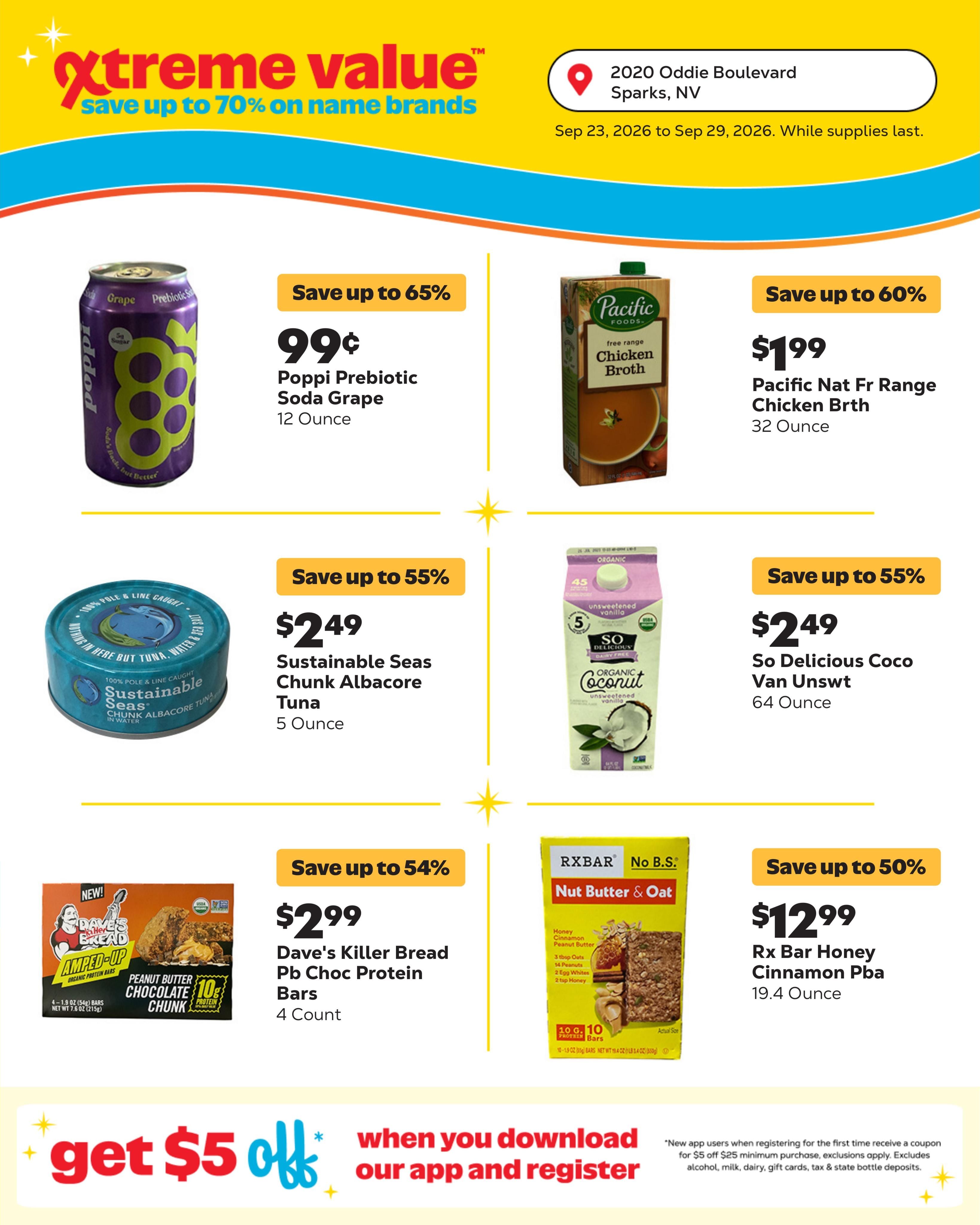 Grocery Outlet (Reno-Sparks Area, NV) Weekly Ad September 23 - 29, 2026