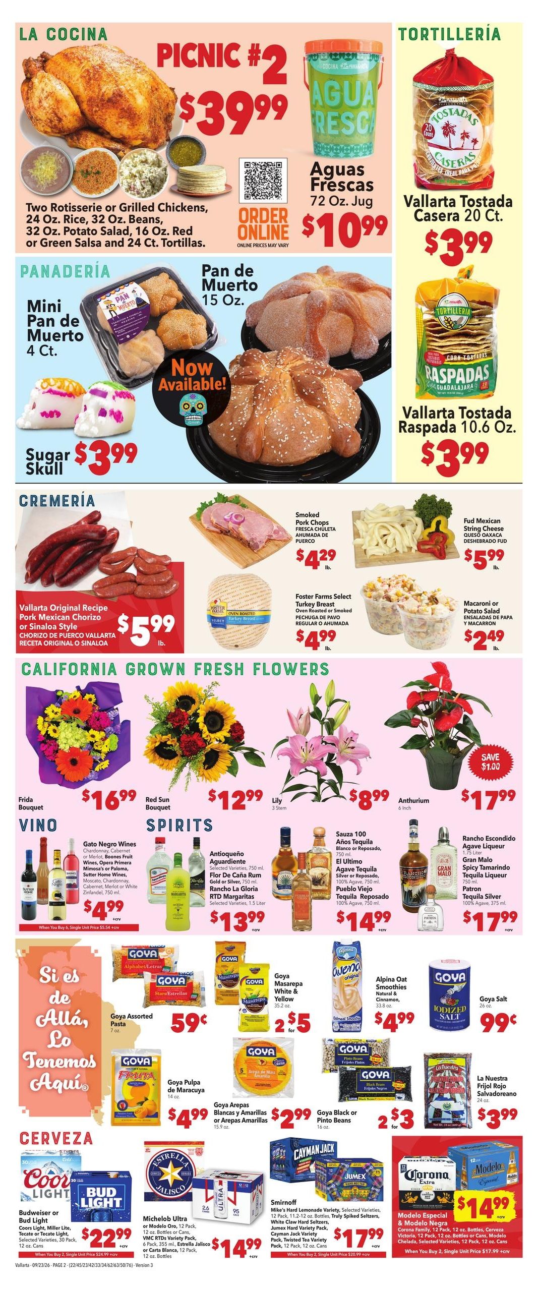 Vallarta Supermarkets (Visalia Area, CA) Grocery Savings Weekly Ad September 23 - 29, 2026