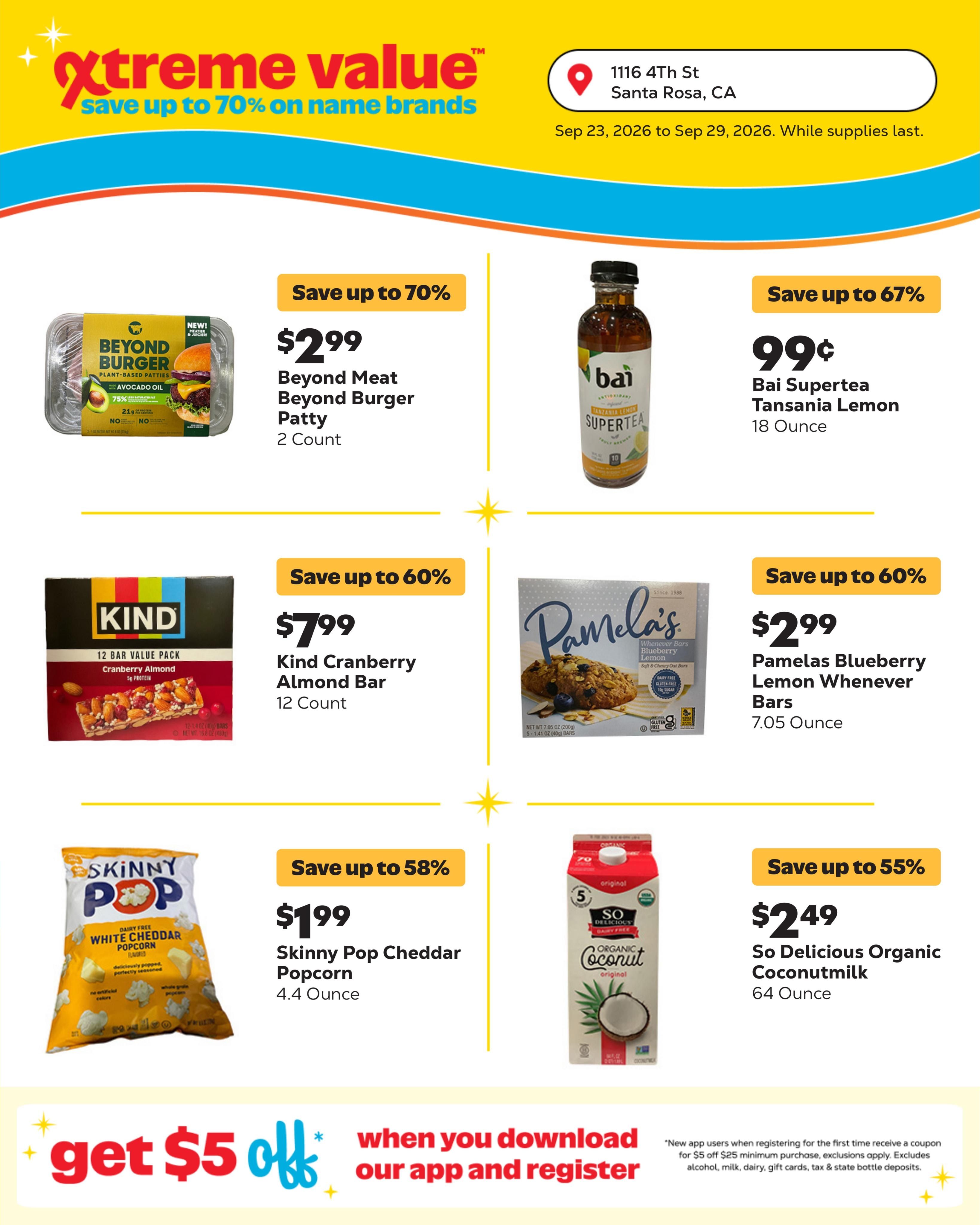 Grocery Outlet (Santa Rosa Area, CA) Weekly Ad September 23 - 29, 2026