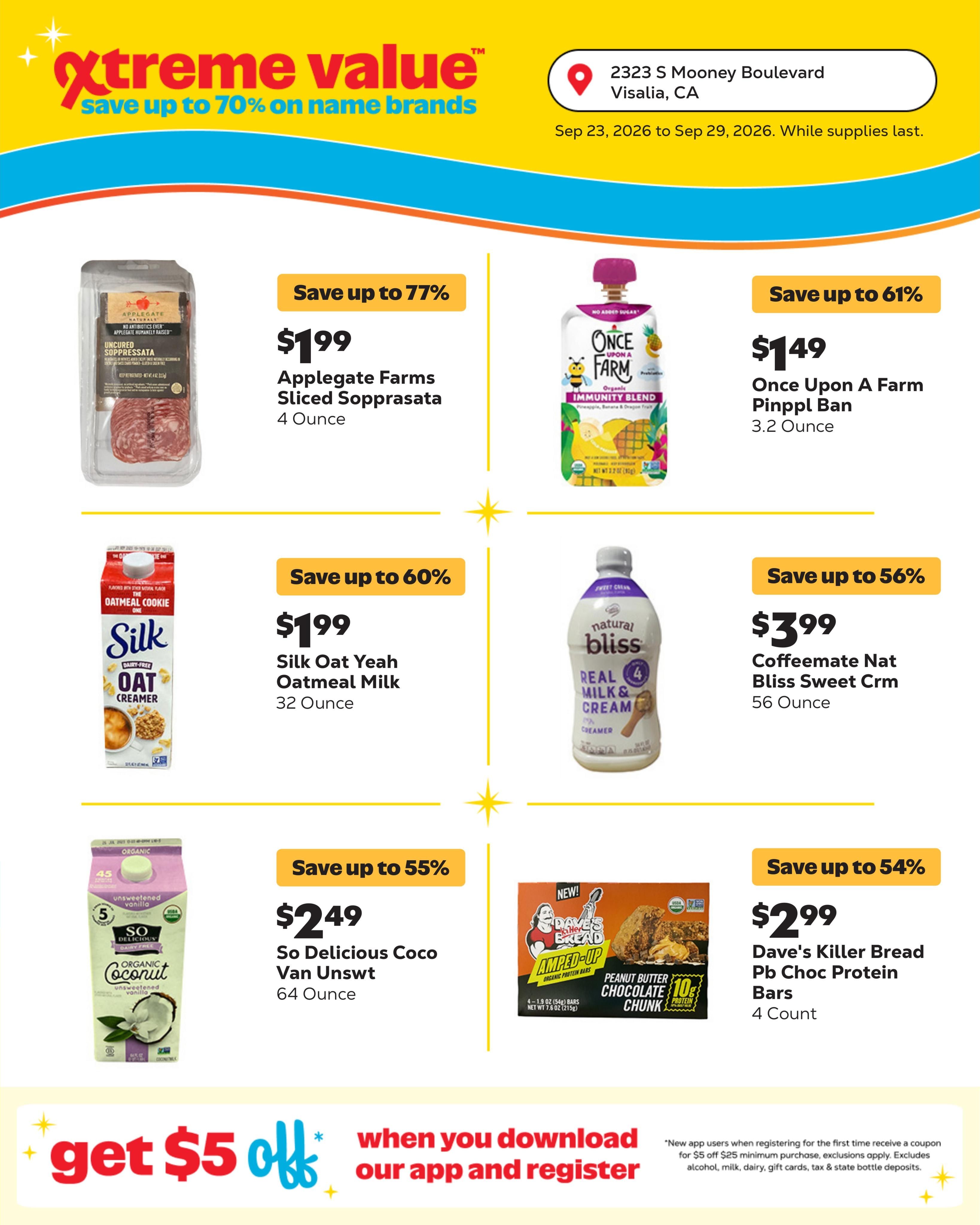 Grocery Outlet (Visalia Area, CA) Weekly Ad September 23 - 29, 2026
