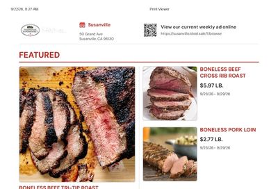 Susanville Supermarket IGA Weekly Ad September 23 - 29, 2026