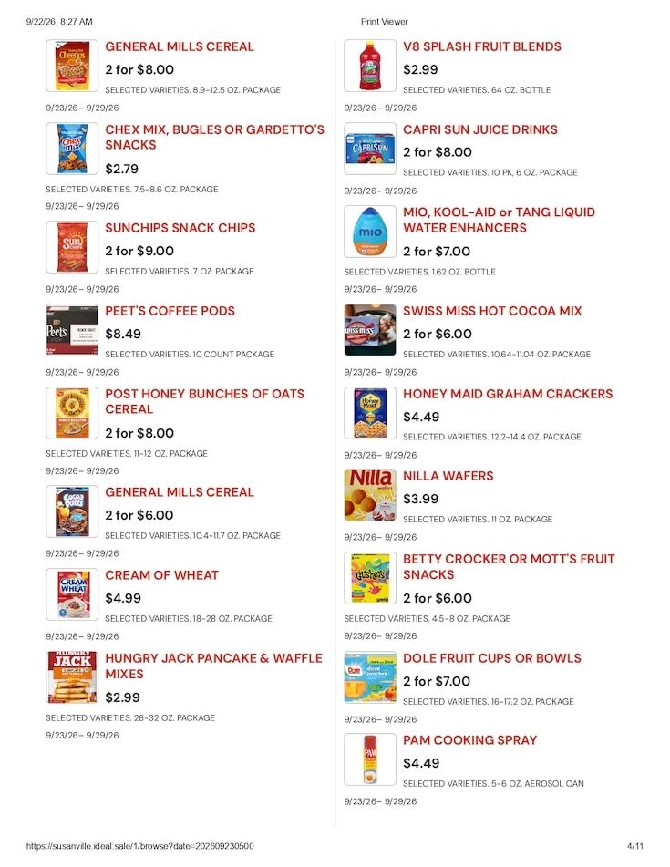 Susanville Supermarket IGA Weekly Ad September 23 - 29, 2026