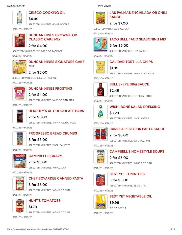 Susanville Supermarket IGA Weekly Ad September 23 - 29, 2026