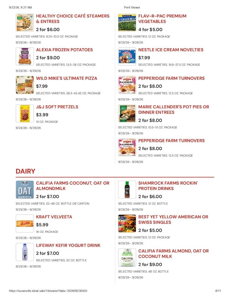 Susanville Supermarket IGA Weekly Ad September 23 - 29, 2026