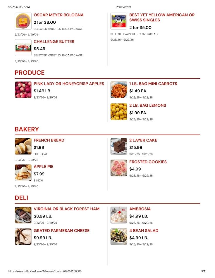 Susanville Supermarket IGA Weekly Ad September 23 - 29, 2026
