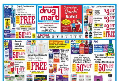 Discount Drug Mart (Ohio) Weekly Ad September 30 - October 6, 2026