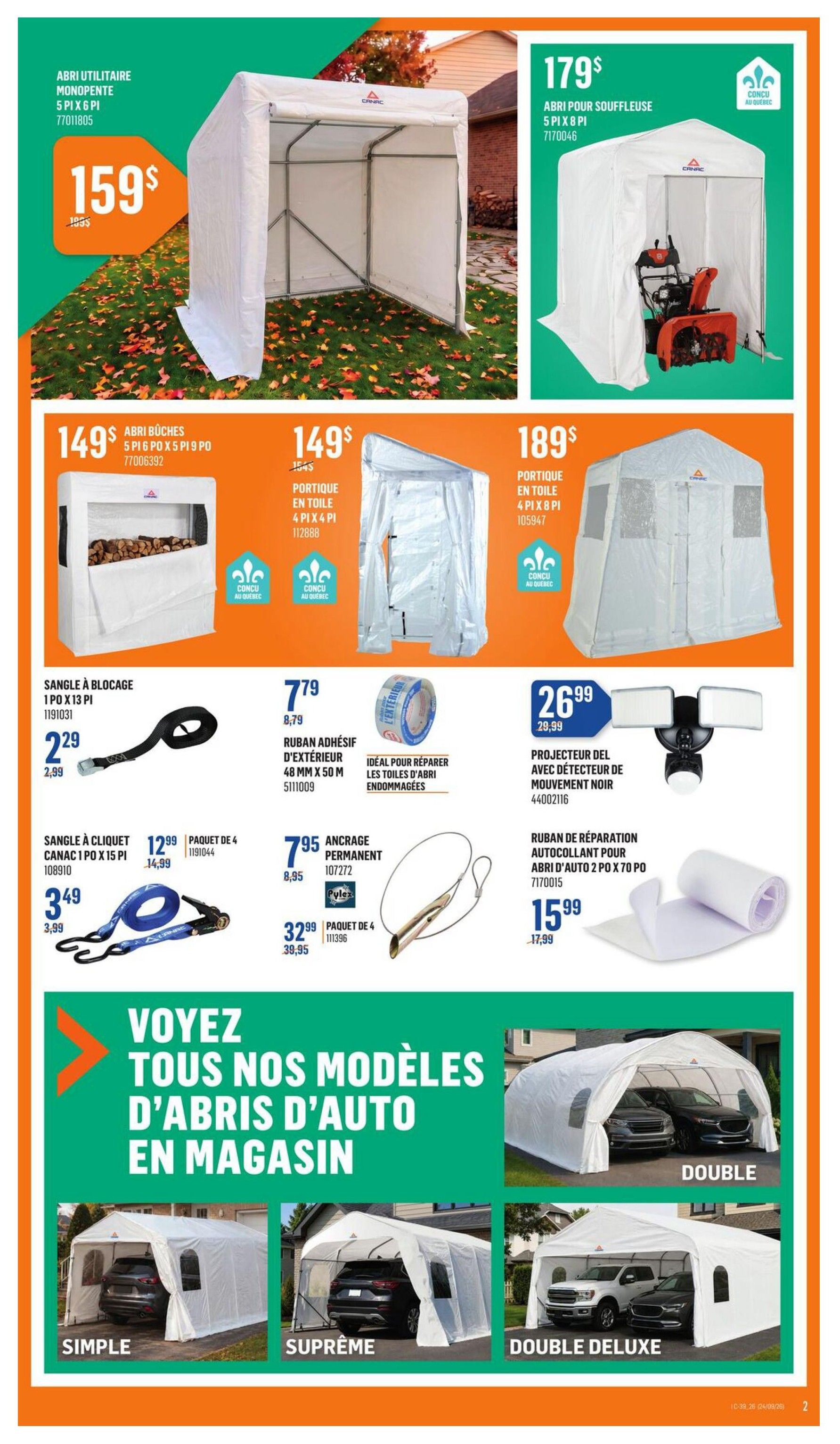 Canac Flyer September 24 to 30