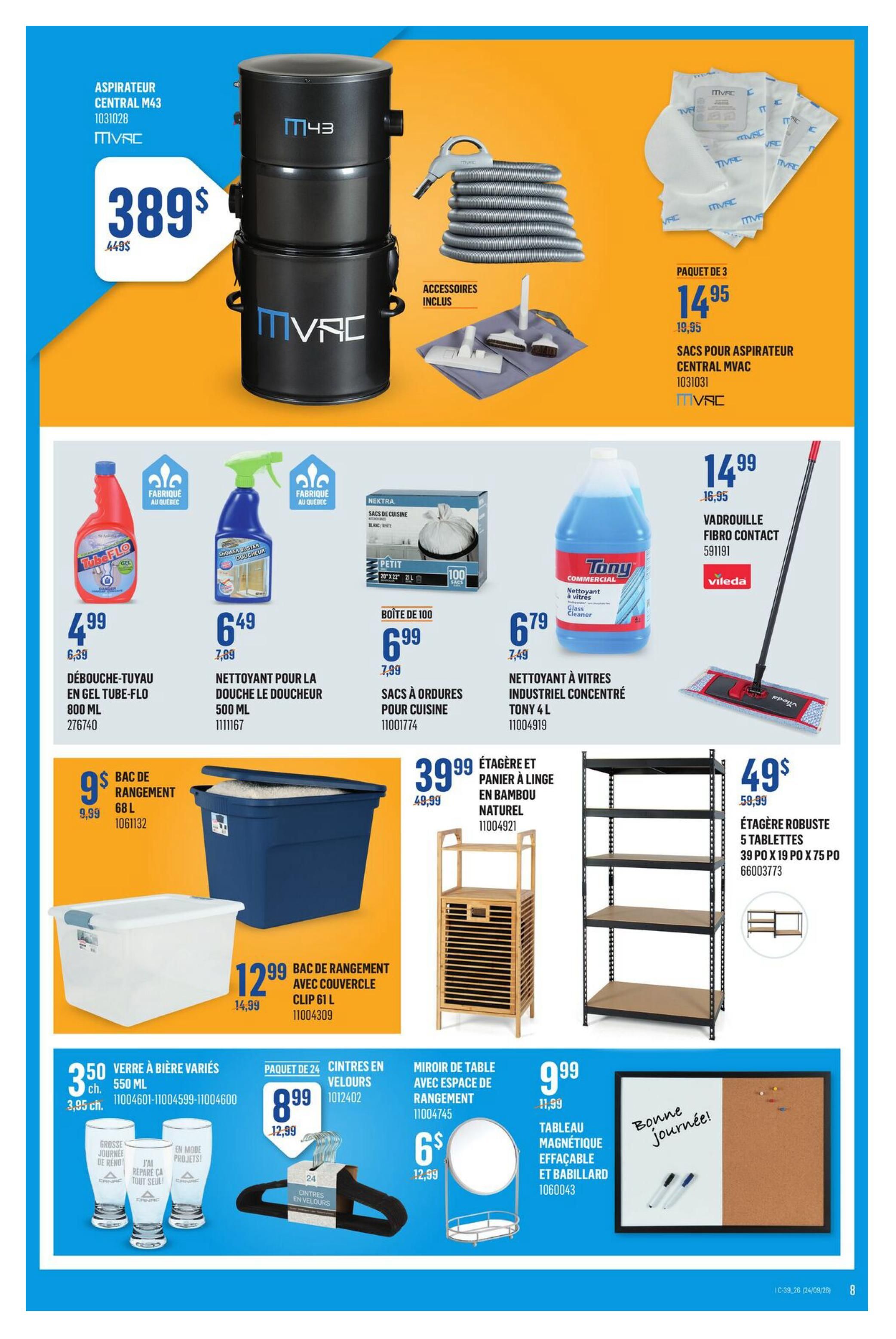 Canac Flyer September 24 to 30