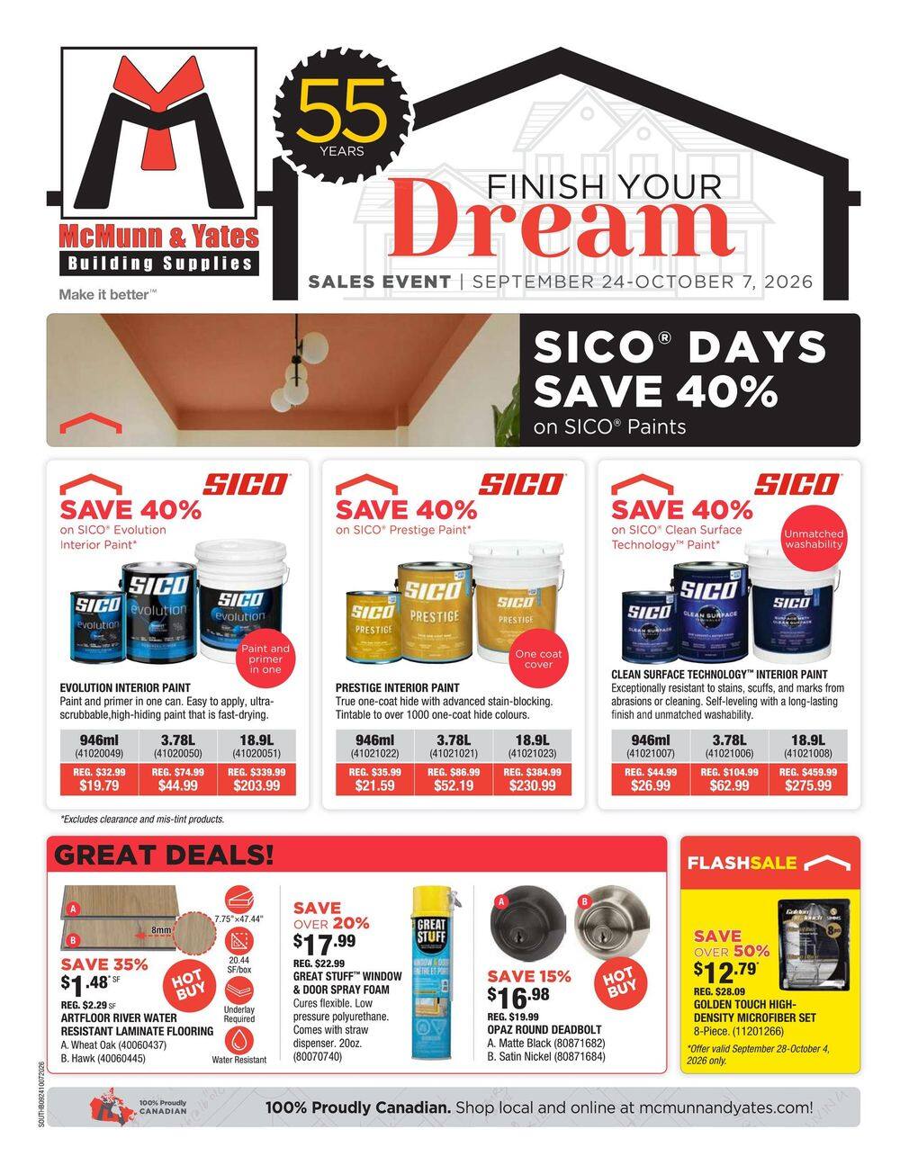 McMunn & Yates Building Supplies Flyer September 24 to October 7