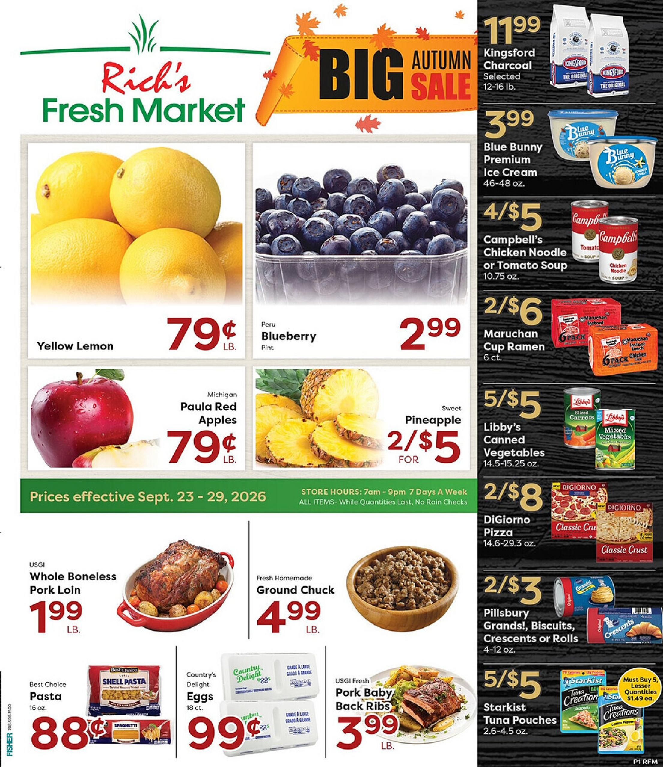 Rich's Fresh Market Weekly Ad September 23 - 29, 2026