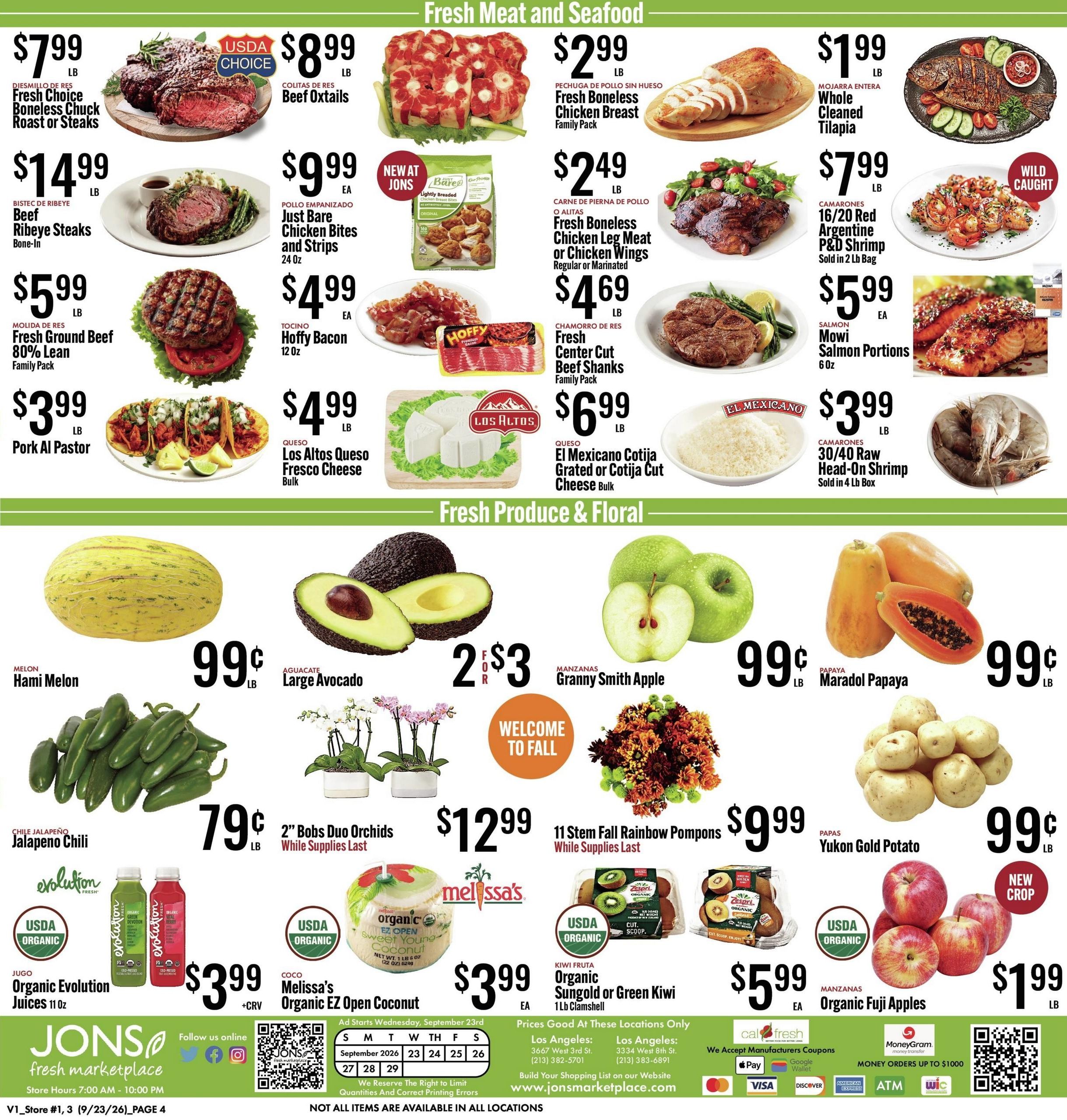 Jons International Marketplace (Inglewood-Los Angeles Area, CA) Weekly Ad September 23 - 29, 2026