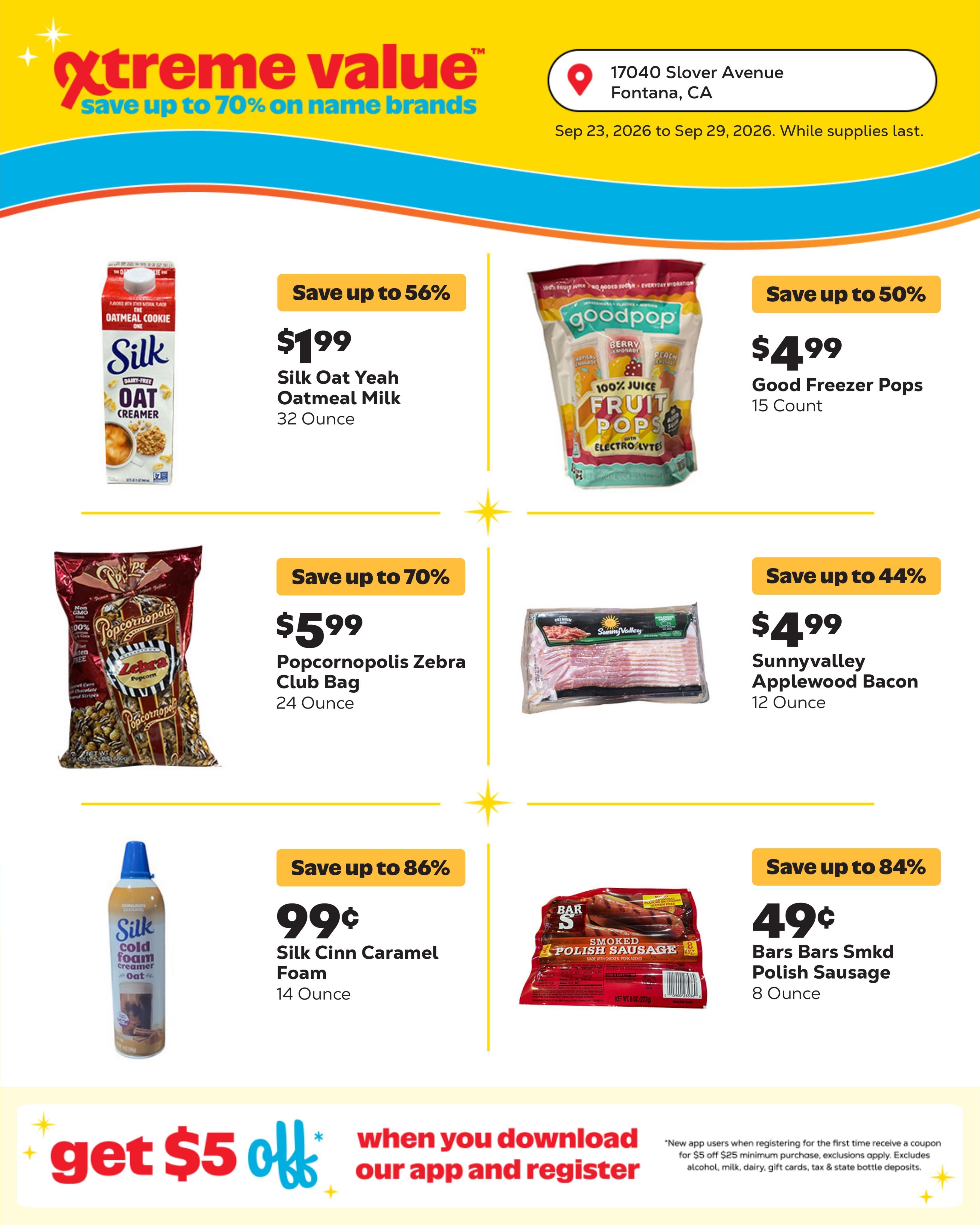 Grocery Outlet (Fontana Area, CA) Weekly Ad September 23 - 29, 2026