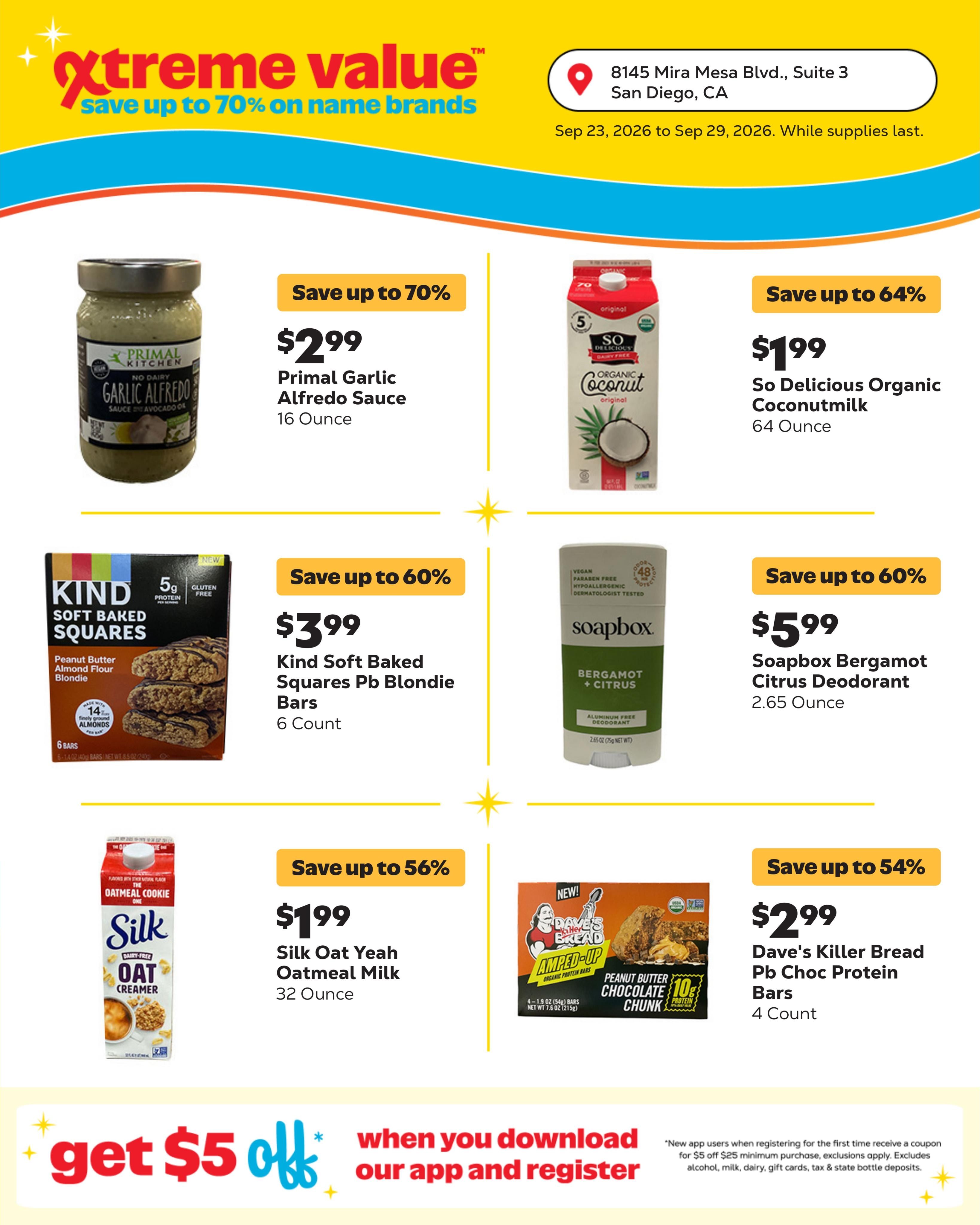 Grocery Outlet (Coronado-San Diego Area, CA) Weekly Ad September 23 - 29, 2026