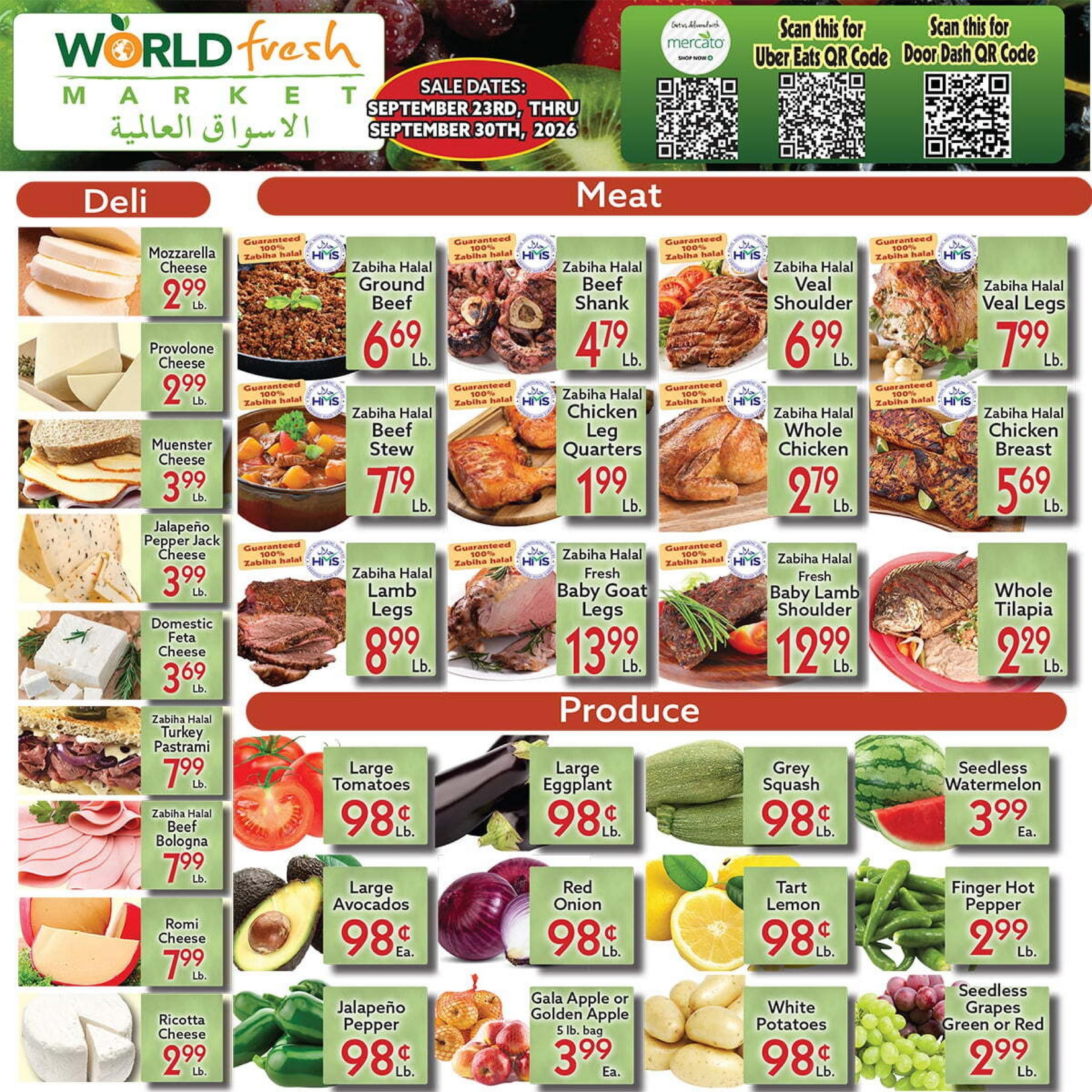 World Fresh Market Weekly Ad September 23 - 30, 2026