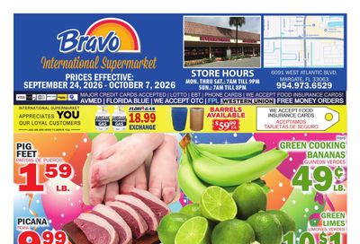 Bravo Supermarket (Coral Springs Area, FL) Bravo Florida Weekly Weekly Ad September 24 - 30, 2026