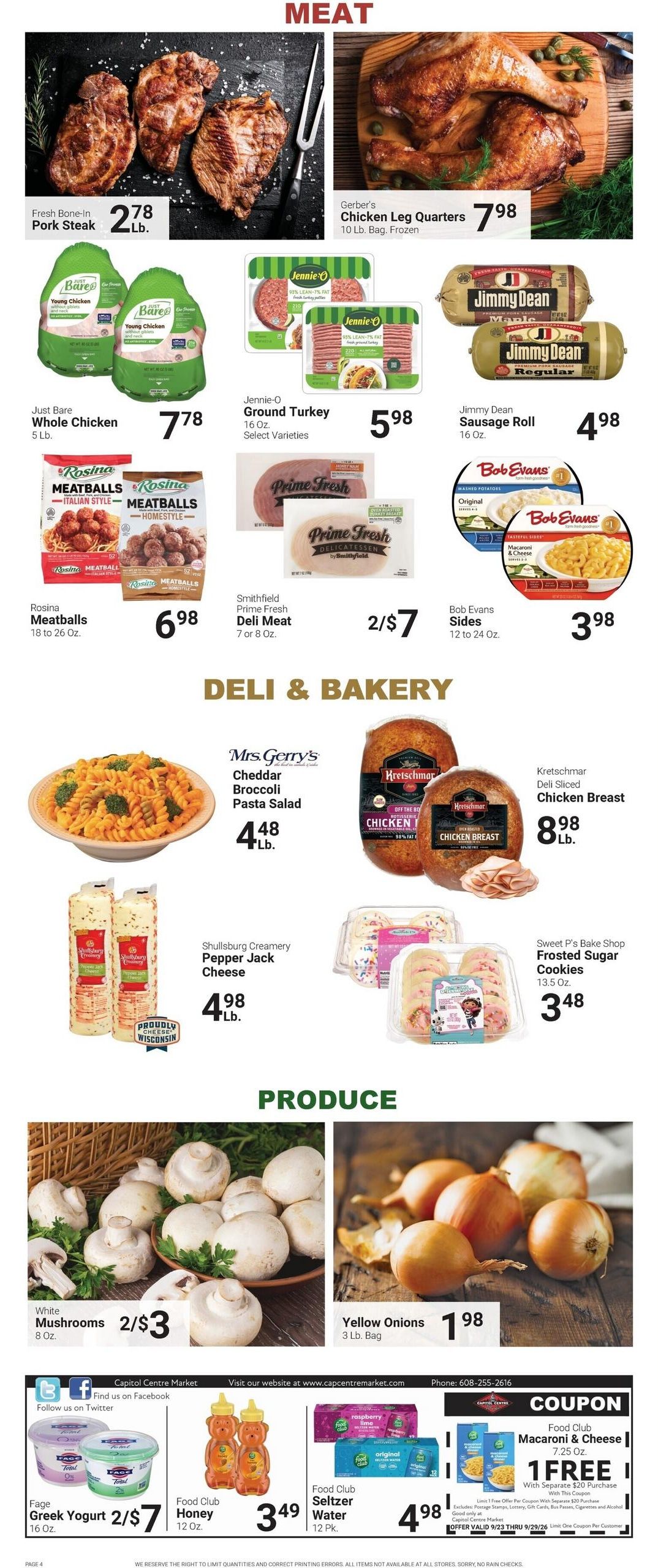 Capitol Centre Foods Weekly Ad September 23 - 29, 2026
