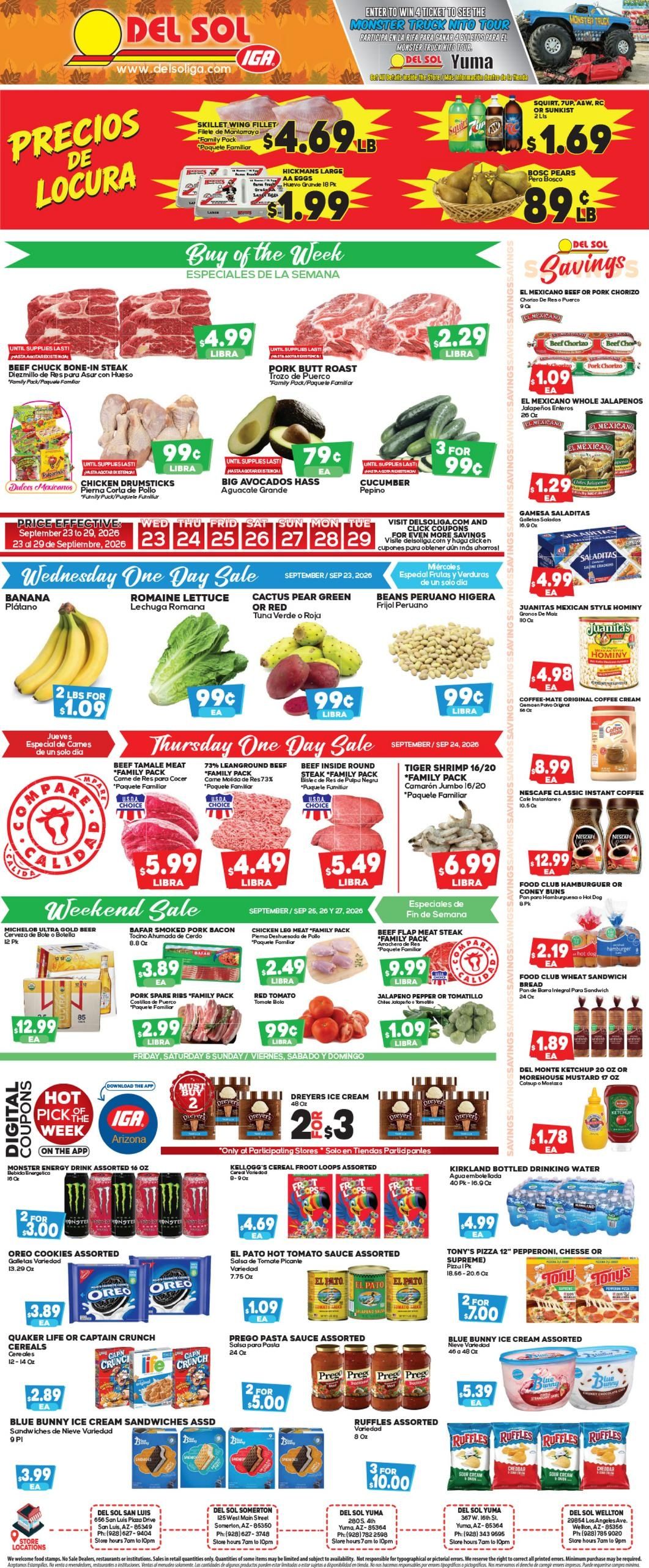 Del Sol IGA Weekly Ad September 23 - 29, 2026