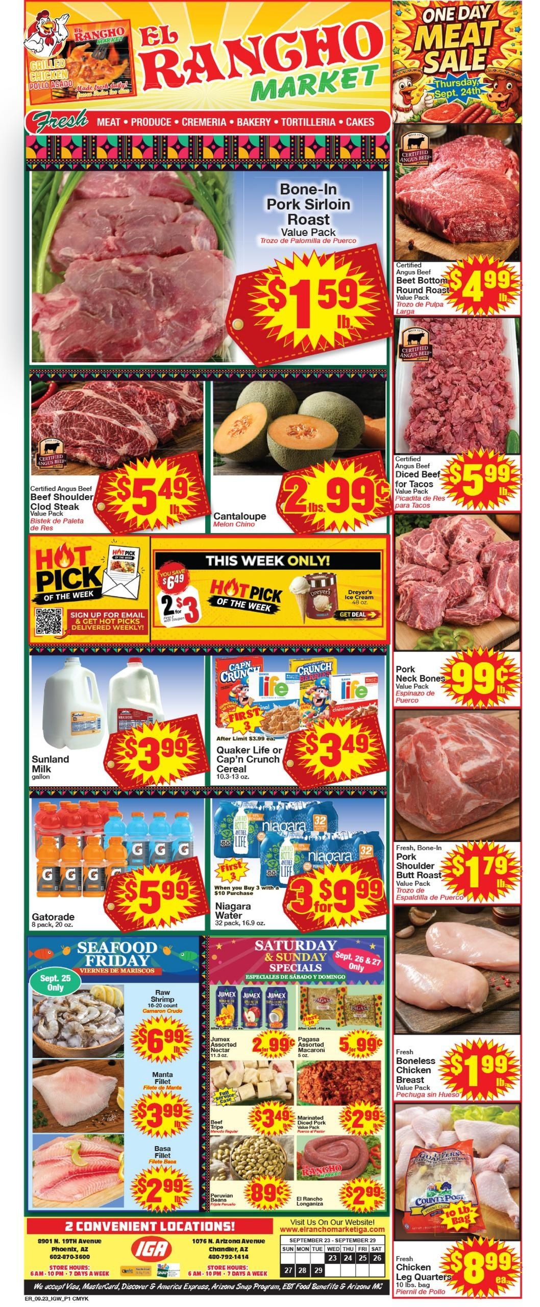 El Rancho Market Weekly Ad September 23 - 29, 2026