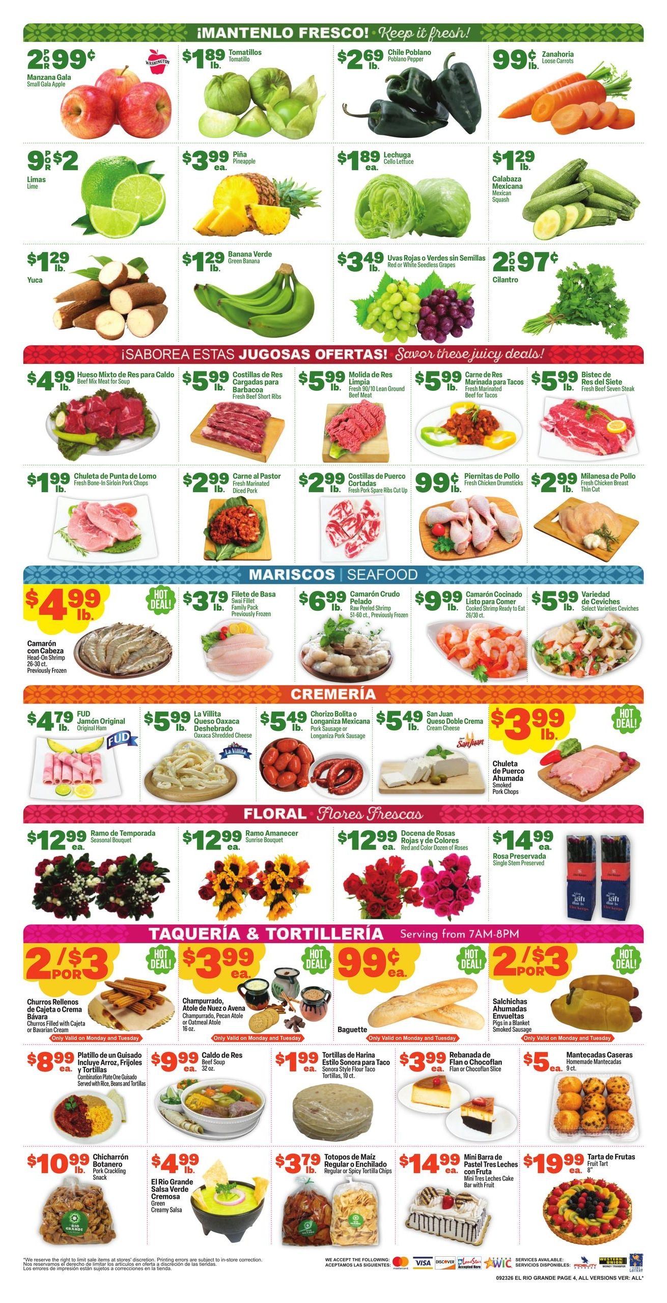 El Rio Grande (Carrollton Area, TX) Weekly Ad September 23 - 29, 2026