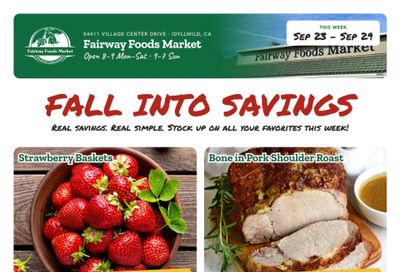 Fairway Foods Inc. Weekly Ad September 23 - 29, 2026