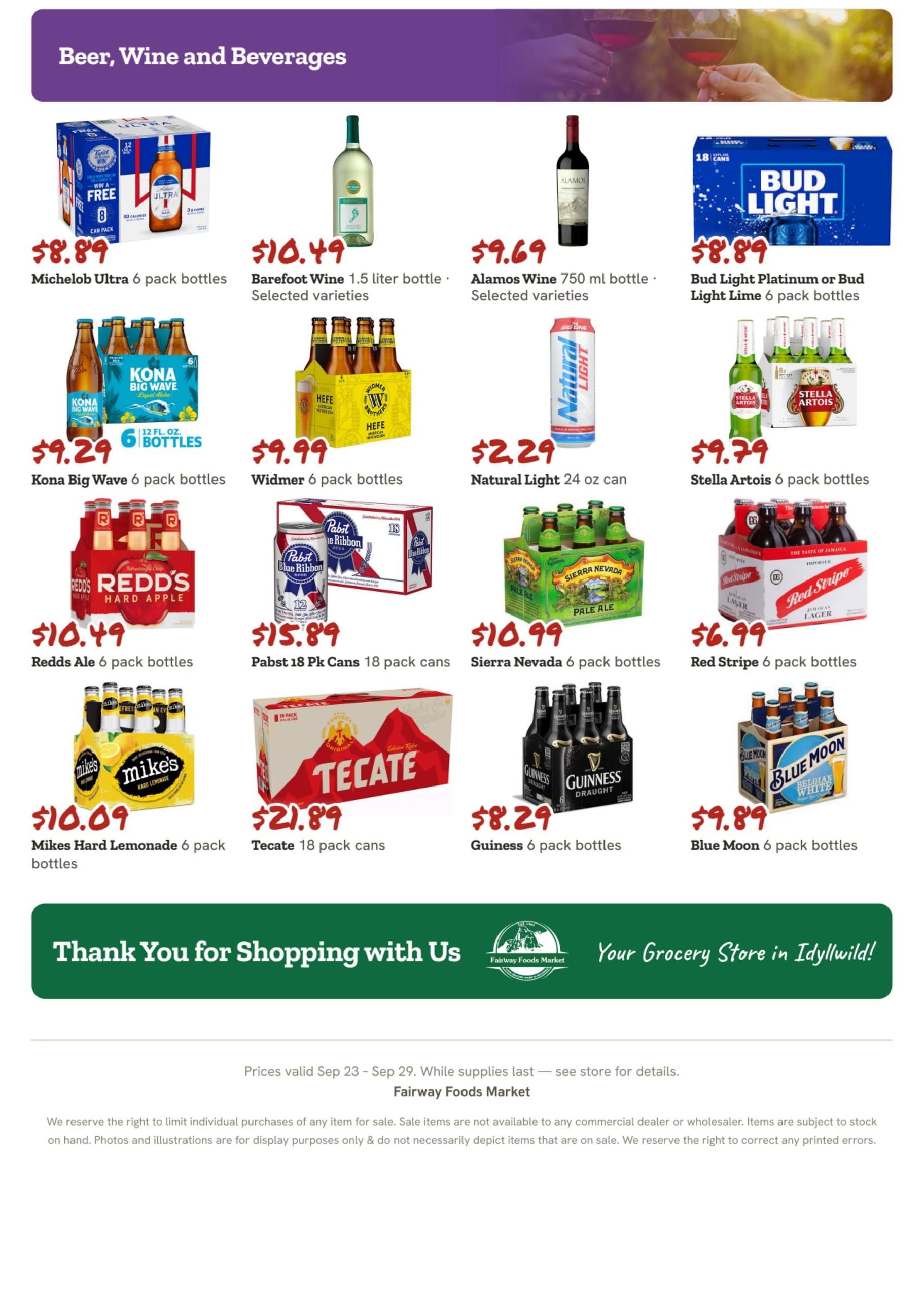 Fairway Foods Inc. Weekly Ad September 23 - 29, 2026