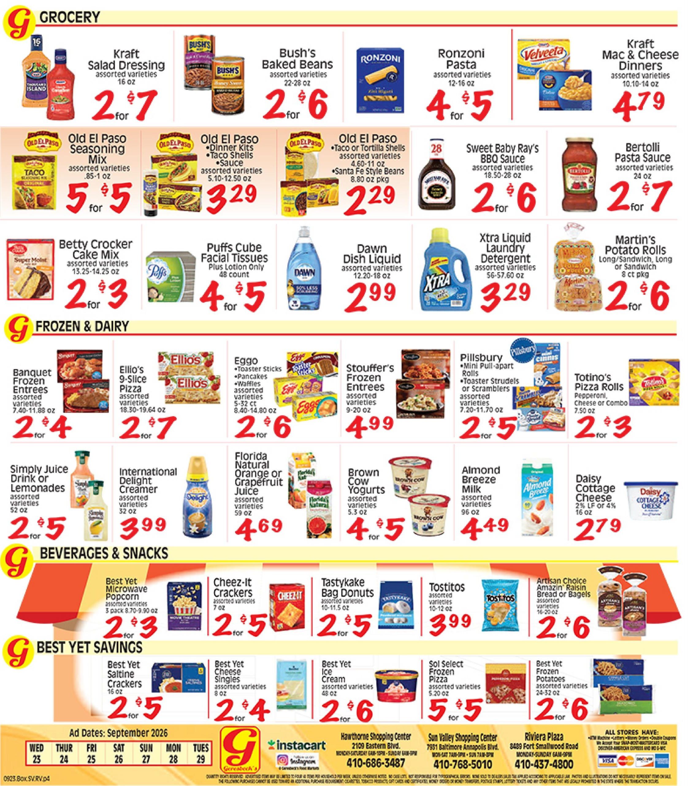 Geresbeck's Food Market Weekly Ad September 23 - 29, 2026