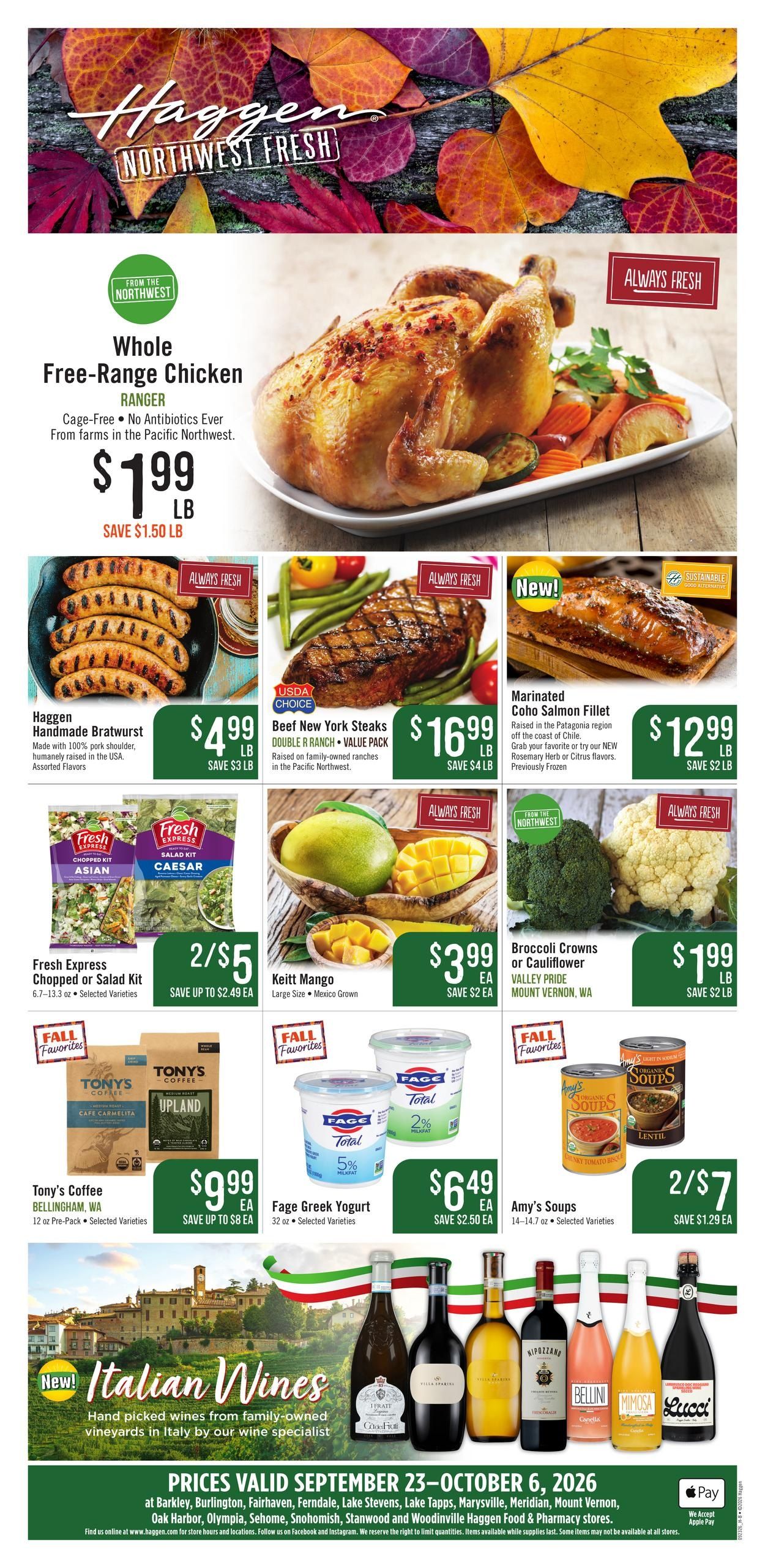 Haggen Weekly Ad September 23 - October 6, 2026