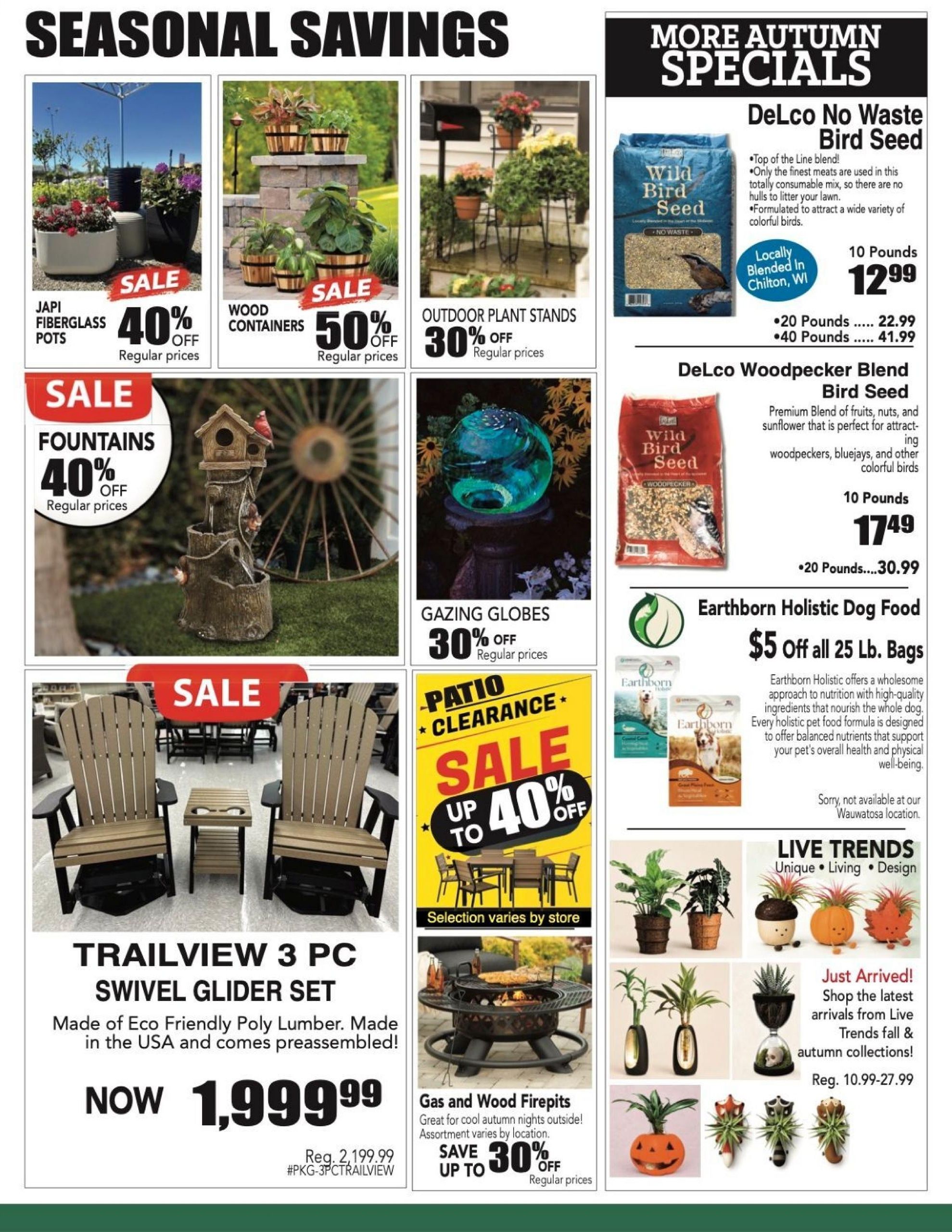 Stein's Garden and Home Weekly Ad September 23 - 29, 2026