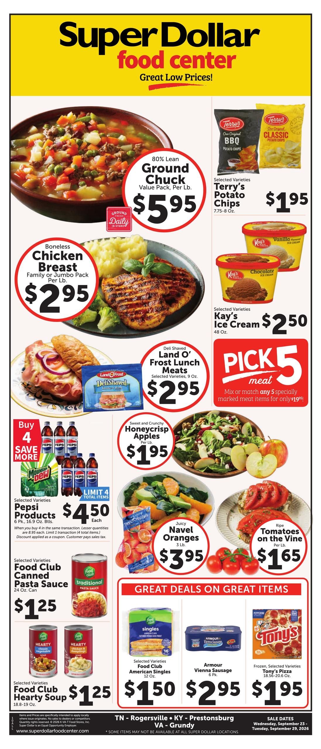 Super Dollar Weekly Ad September 23 - 29, 2026
