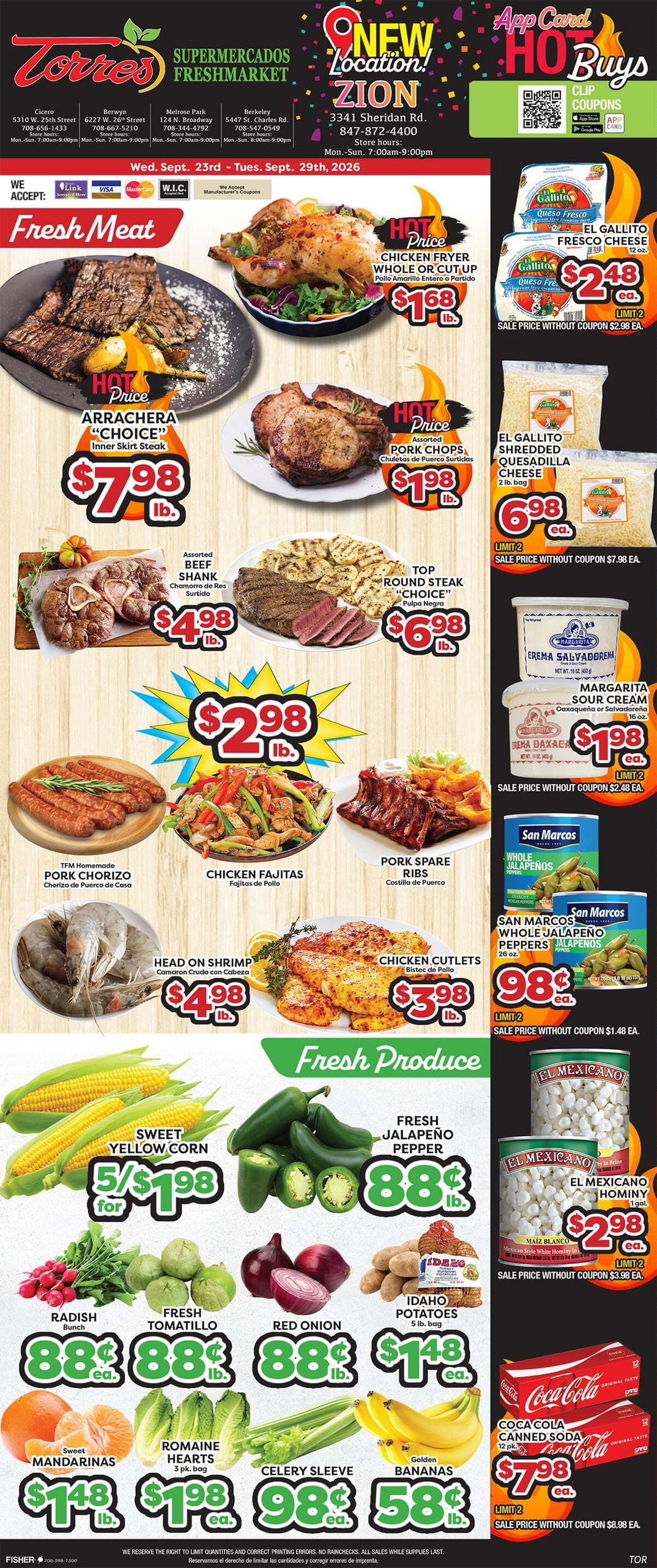 Torres Supermercado Weekly Ad September 23 - 29, 2026