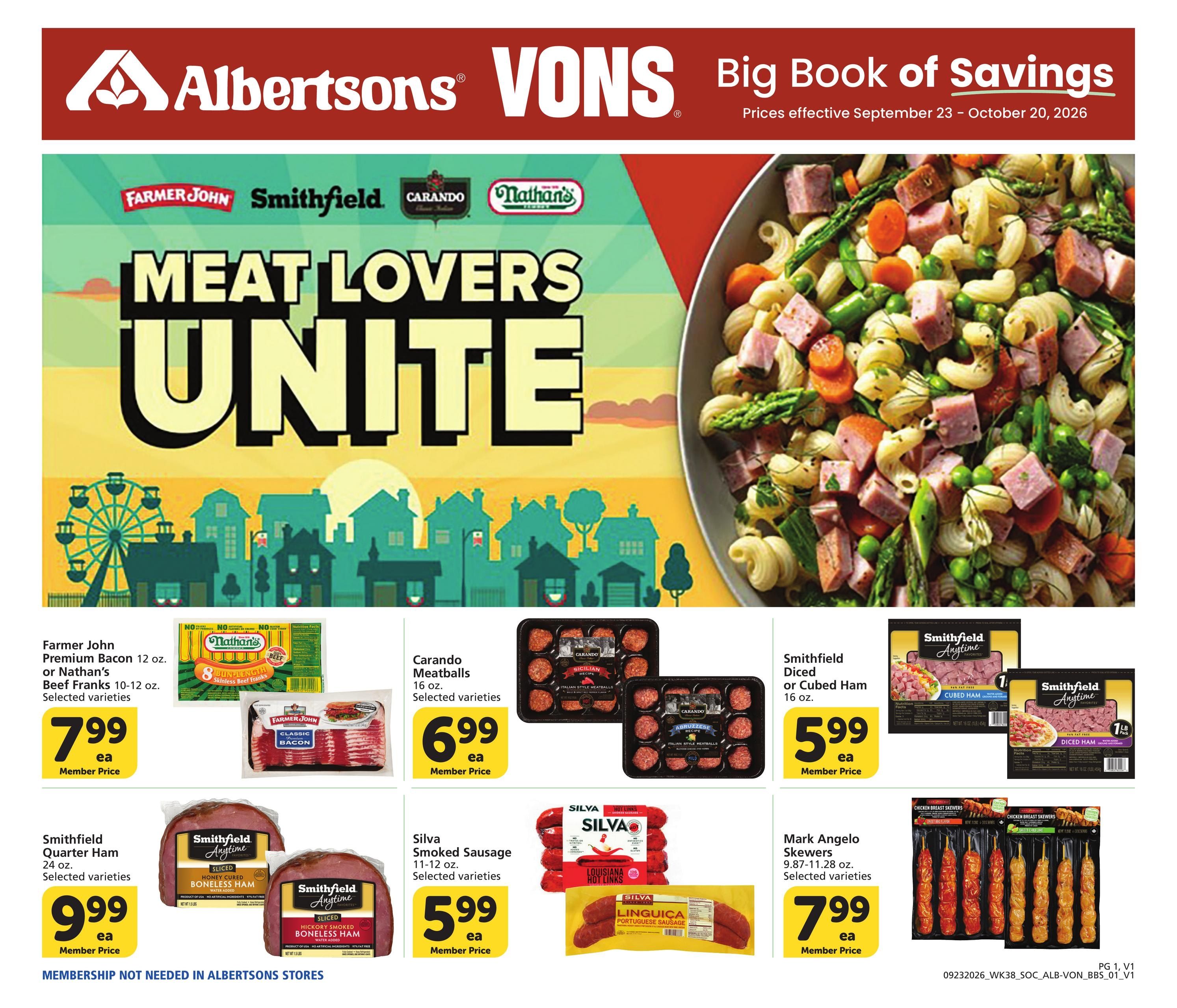 Vons (Alhambra Area, CA) Big Book of Savings Weekly Ad September 23 - October 20, 2026