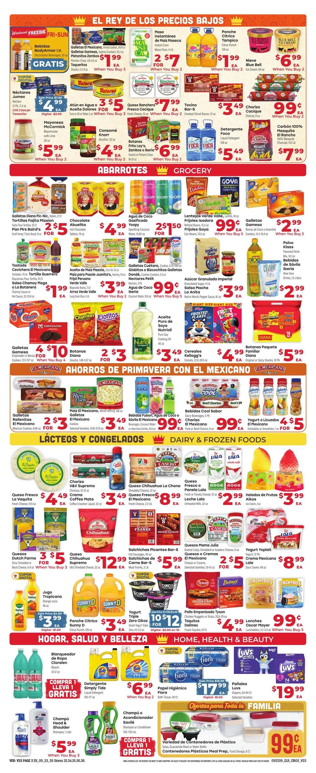 El Rancho Supermercado (Conroe Area, TX) Weekly Ad September 23 - 29, 2026