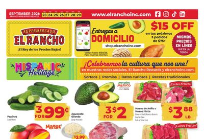 El Rancho Supermercado (Denton Area, TX) Weekly Ad September 23 - 29, 2026